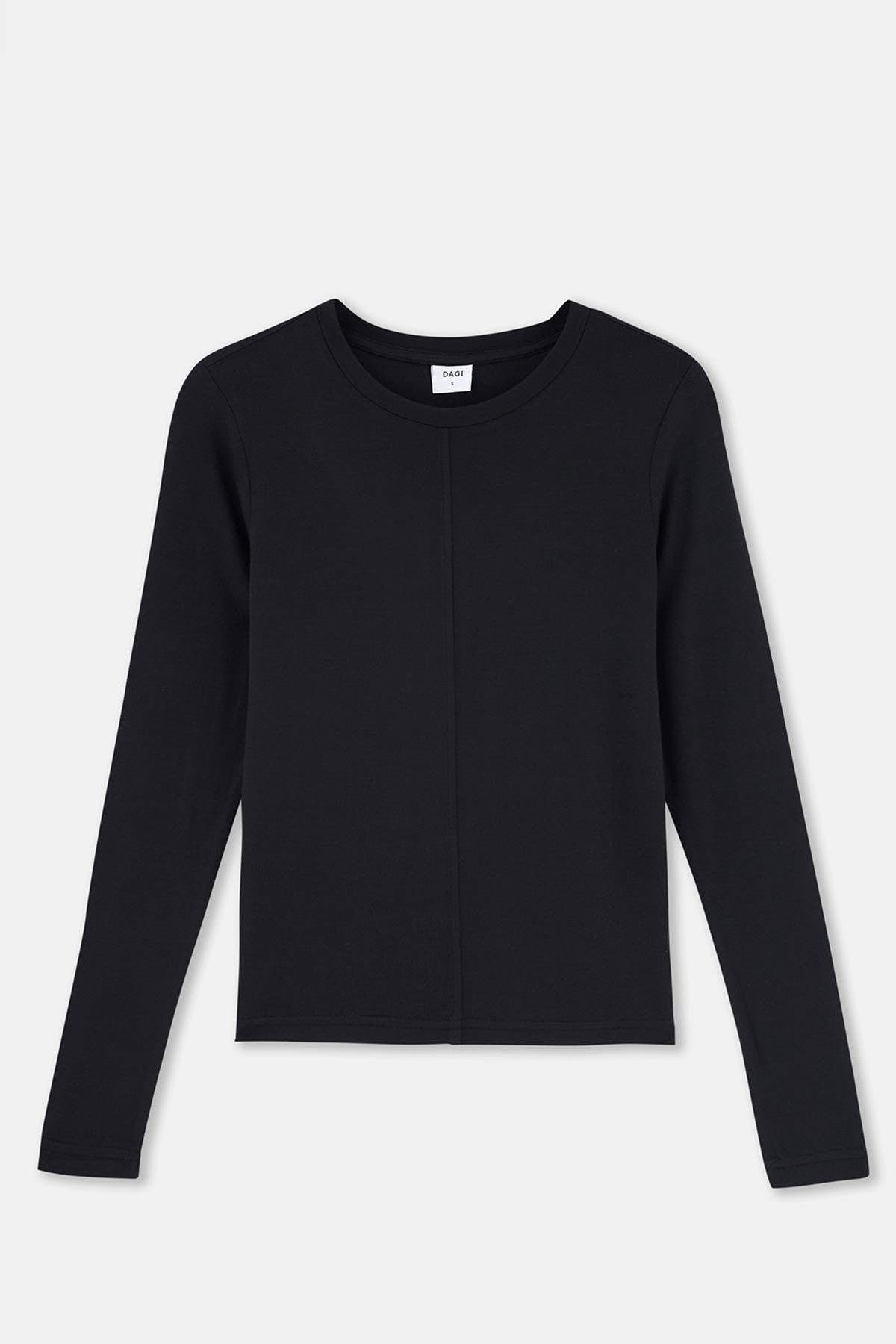 Black LONG SLEEVE BASIC T-SHIRT