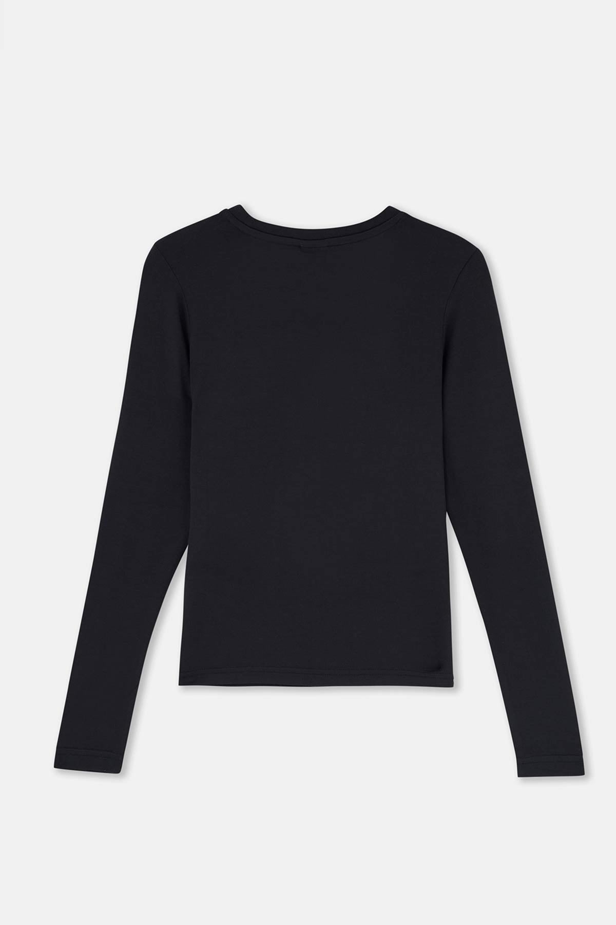Black LONG SLEEVE BASIC T-SHIRT