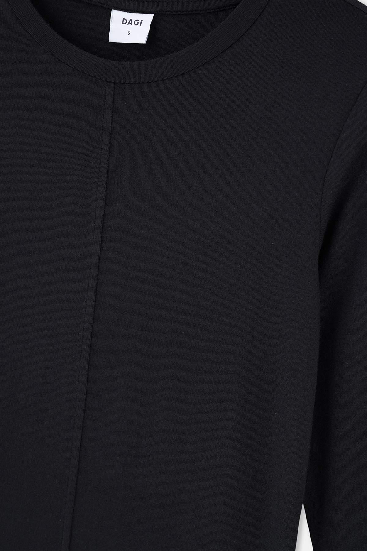 Black LONG SLEEVE BASIC T-SHIRT