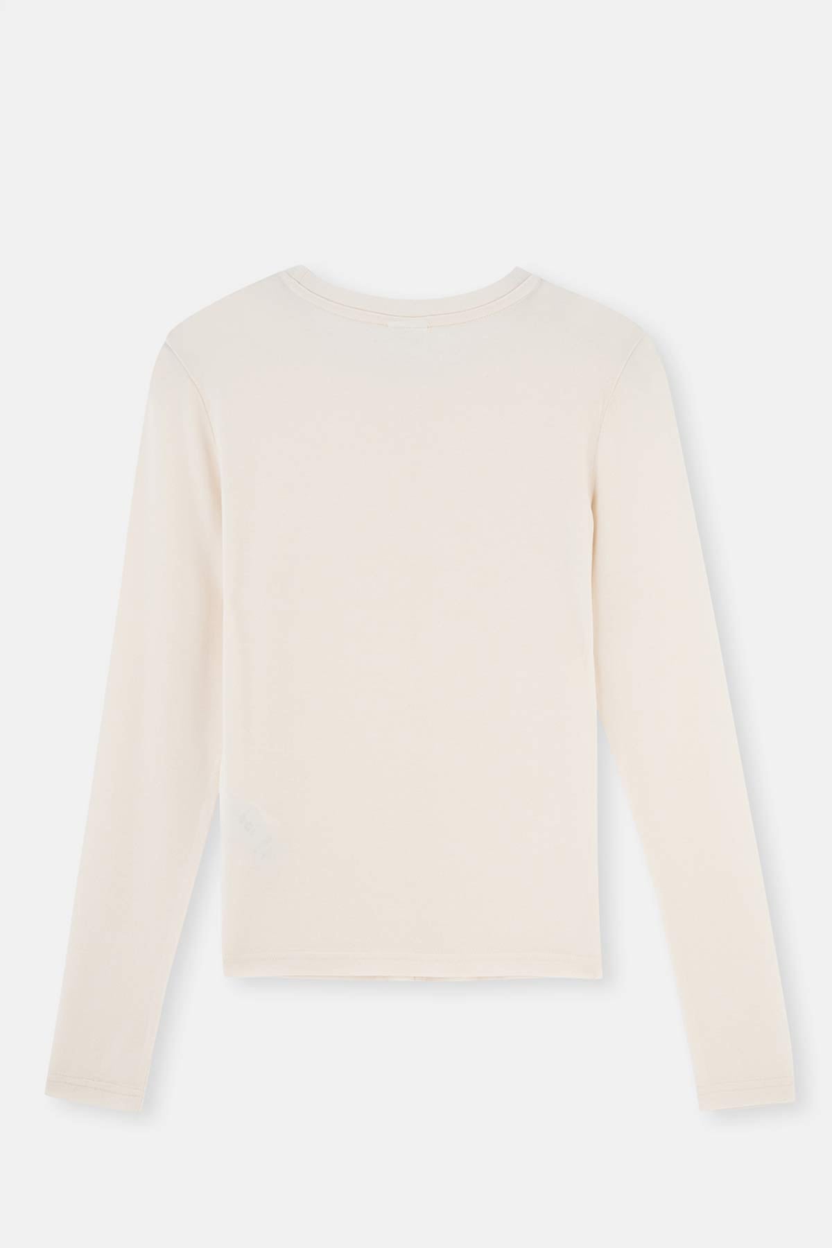 Stone LONG SLEEVE BASIC T-SHIRT