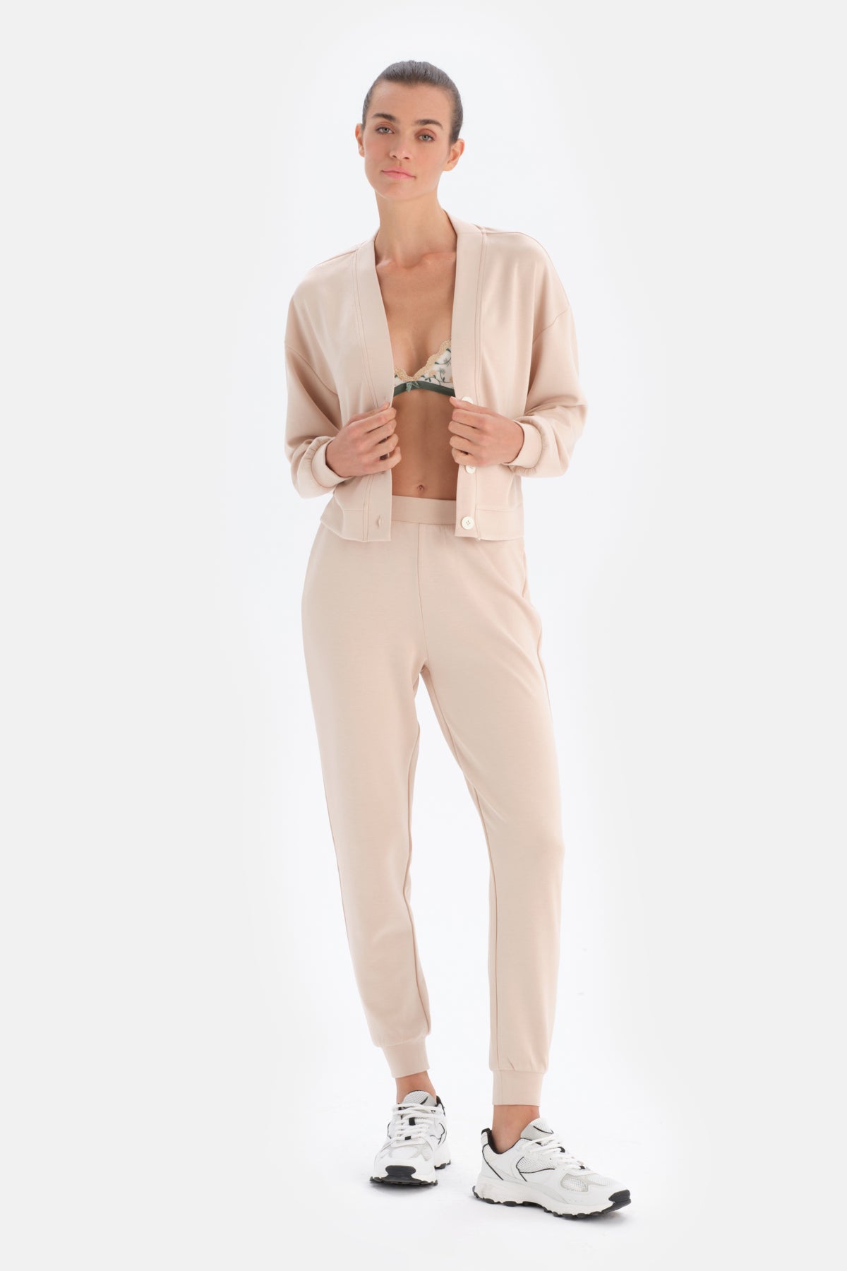 Ecru JOGGER TROUSERS