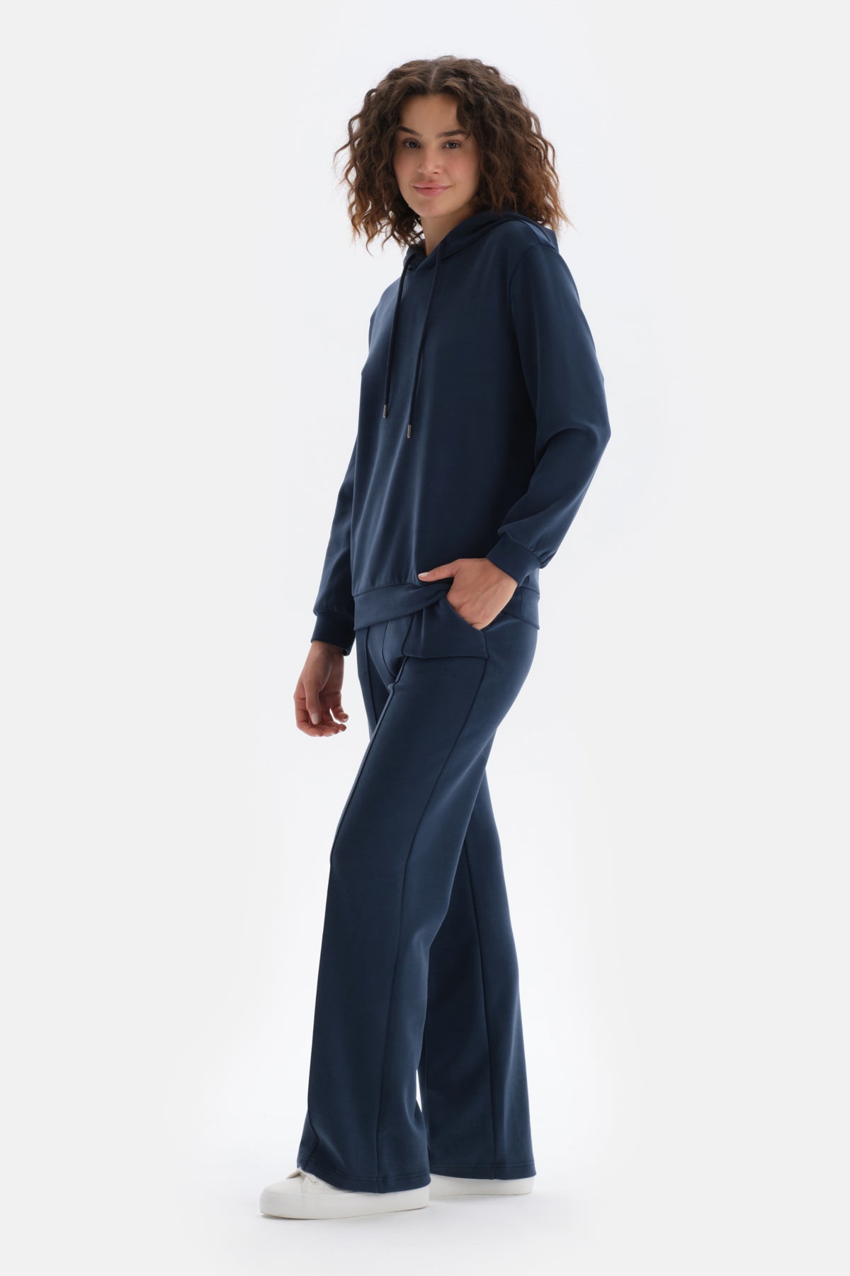 Indigo WIDE LEG TRACKSUIT BOTTOM