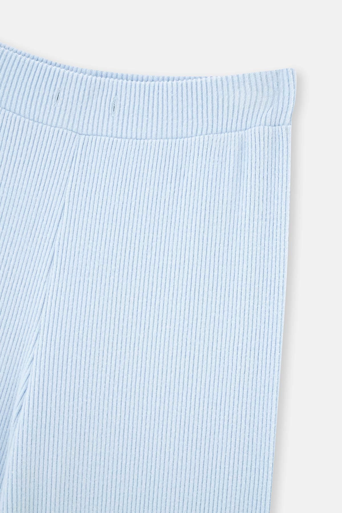 Mavi Bol Paça Kaşkorse Pantolon Pijama Altı