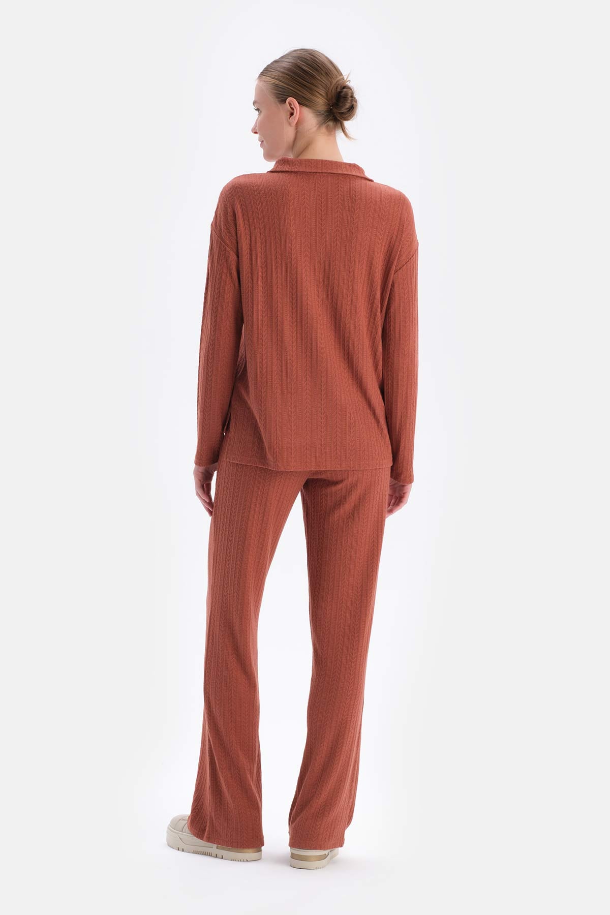 Terracotta WIDE LEG TRACKSUIT BOTTOM