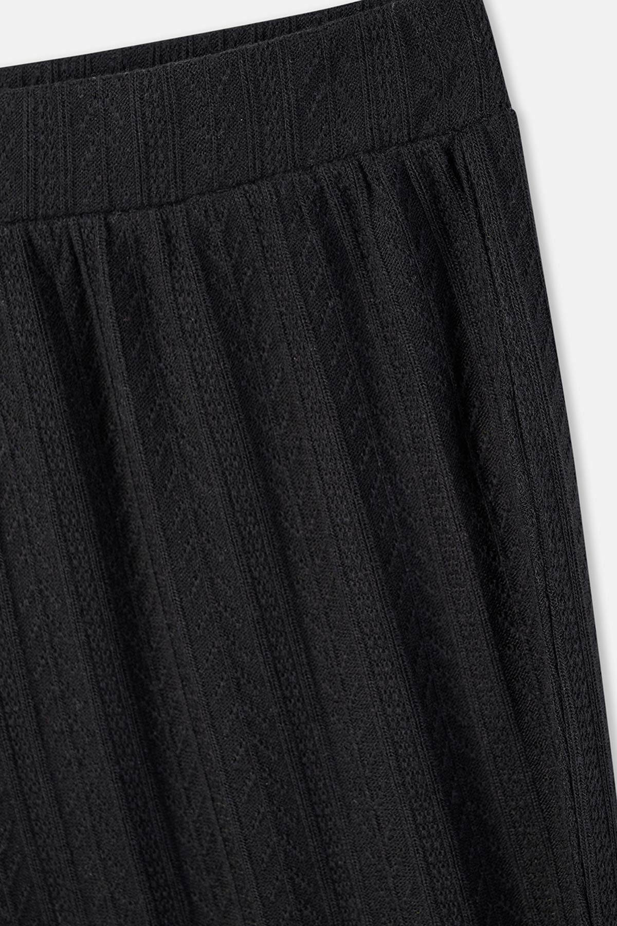 Black WIDE LEG TRACKSUIT BOTTOM