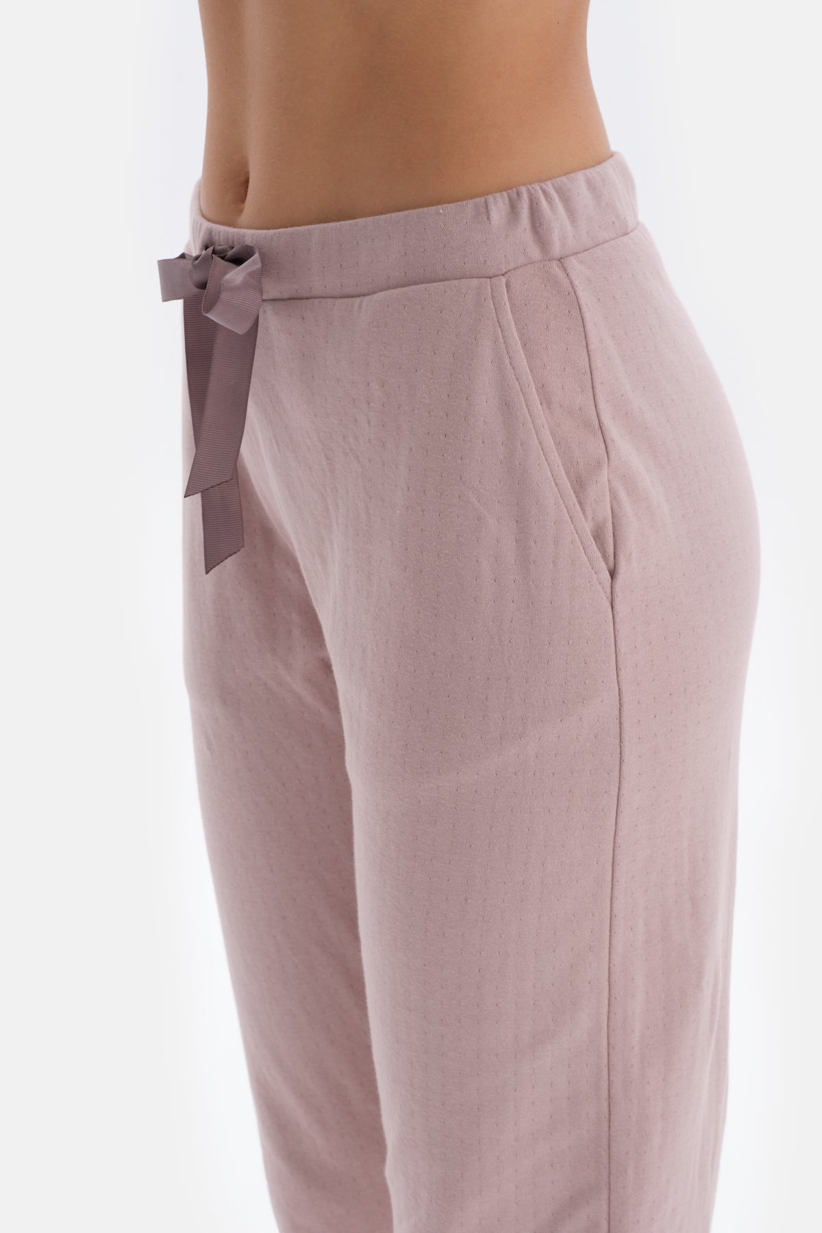 Light Pink SHORT SLEEVE OVERSIZED TOP JOGGER LOWER PAJAMAS SUIT