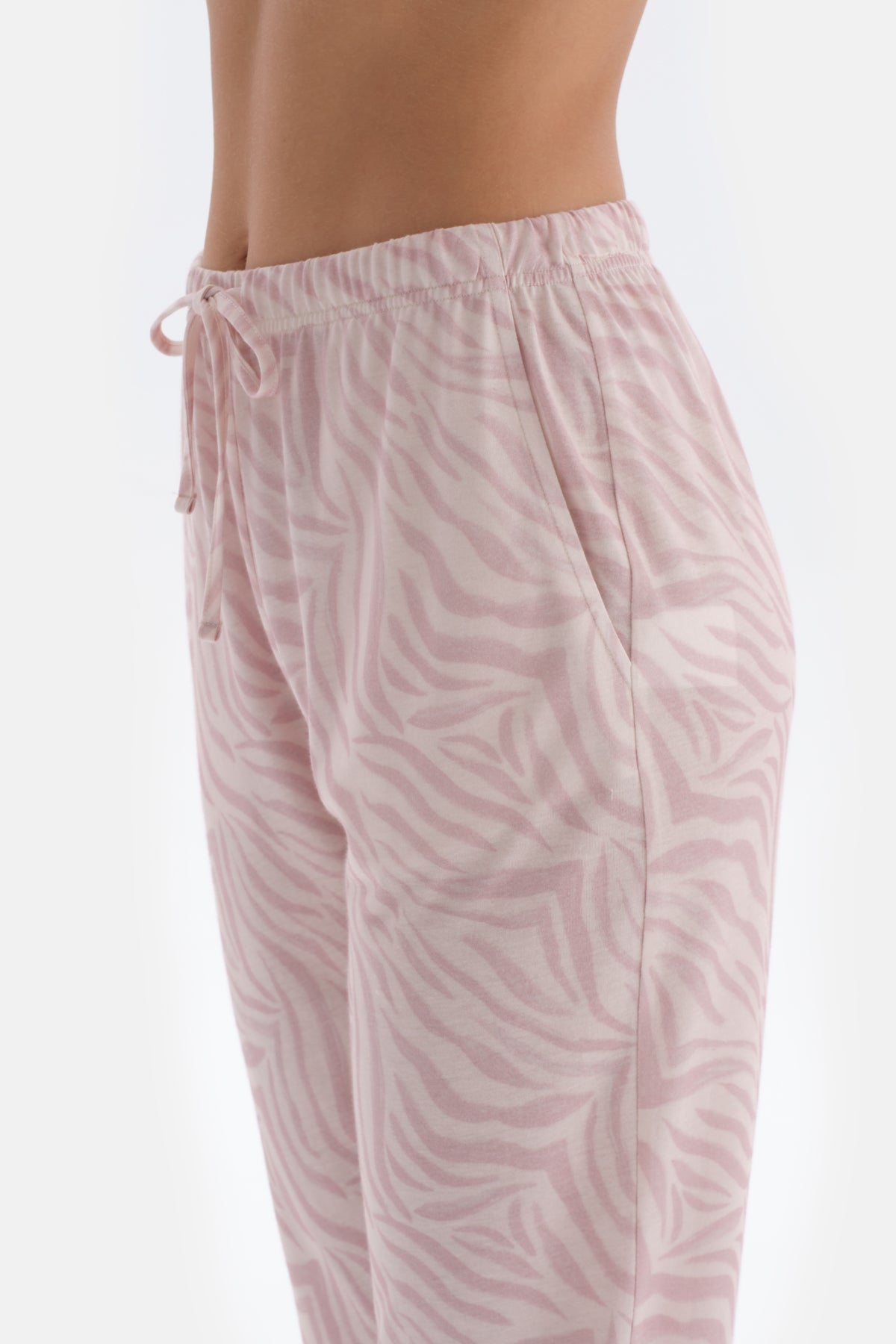 Powder SIZE PRINTED TIE DETAILED SHIRT PANTS PAJAMAS SUIT