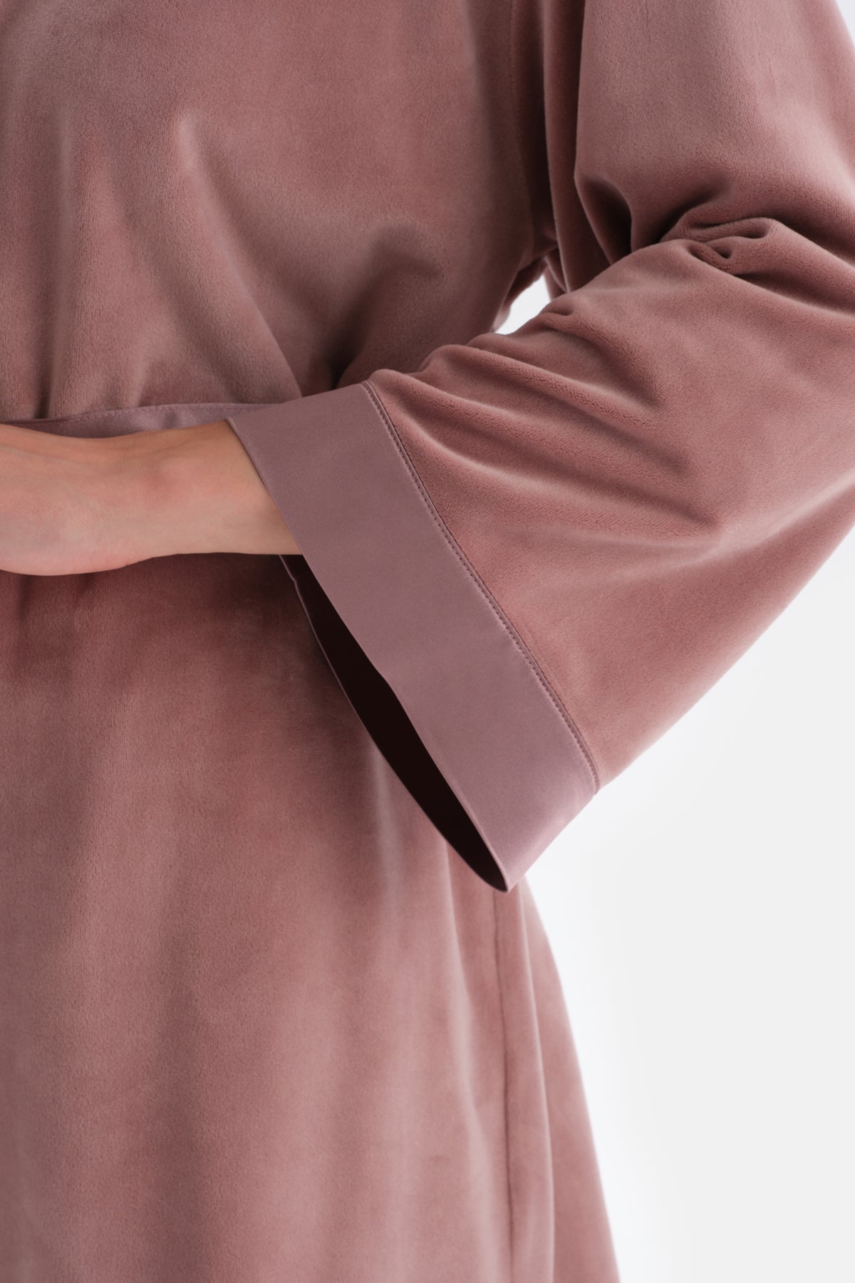 Gül Kurusu Fransız Kadife Sabahlık