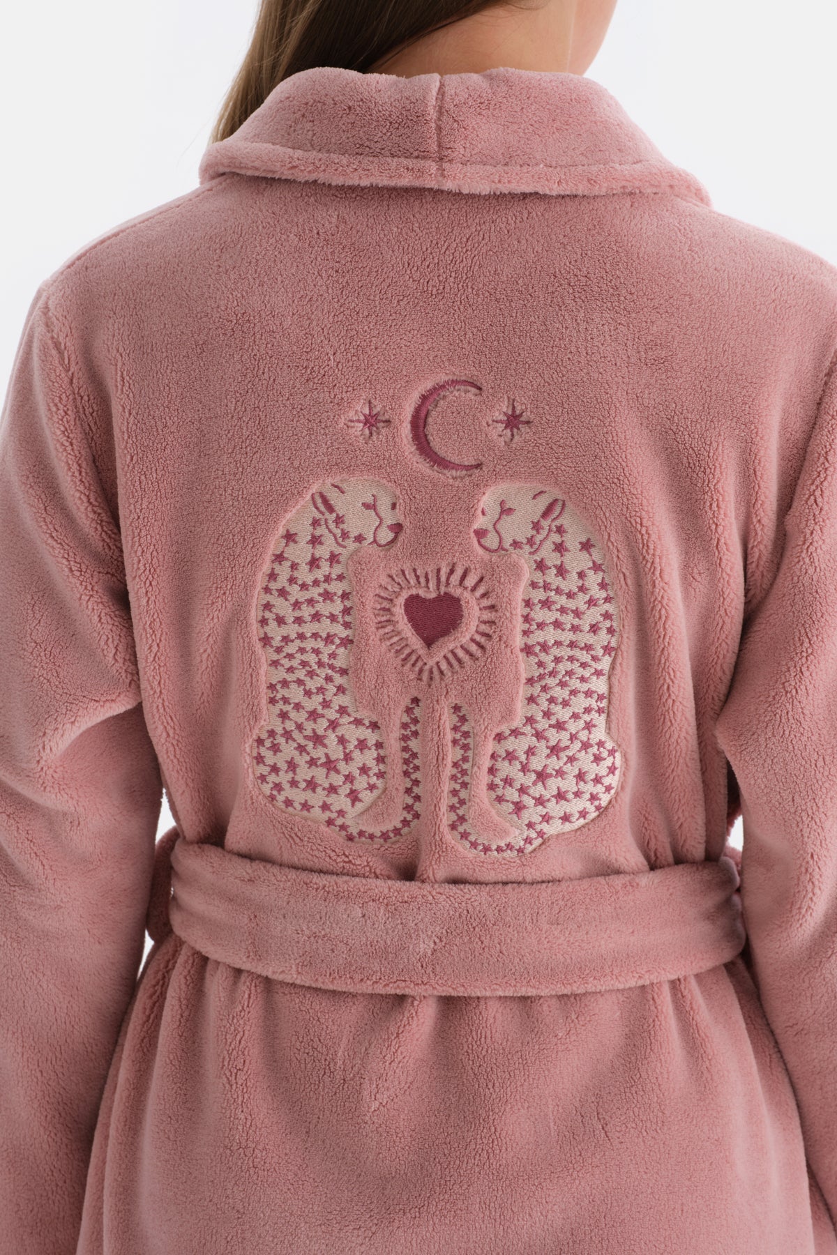 Pink EMBROIDERY DETAILED VELVET CLOTHING