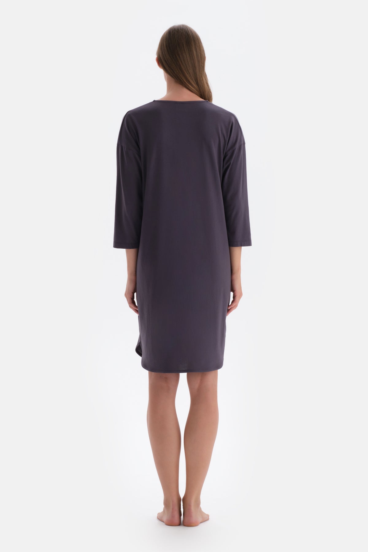 Anthracite LONG SLEEVE NIGHTWEIGHT WITH HALF POT