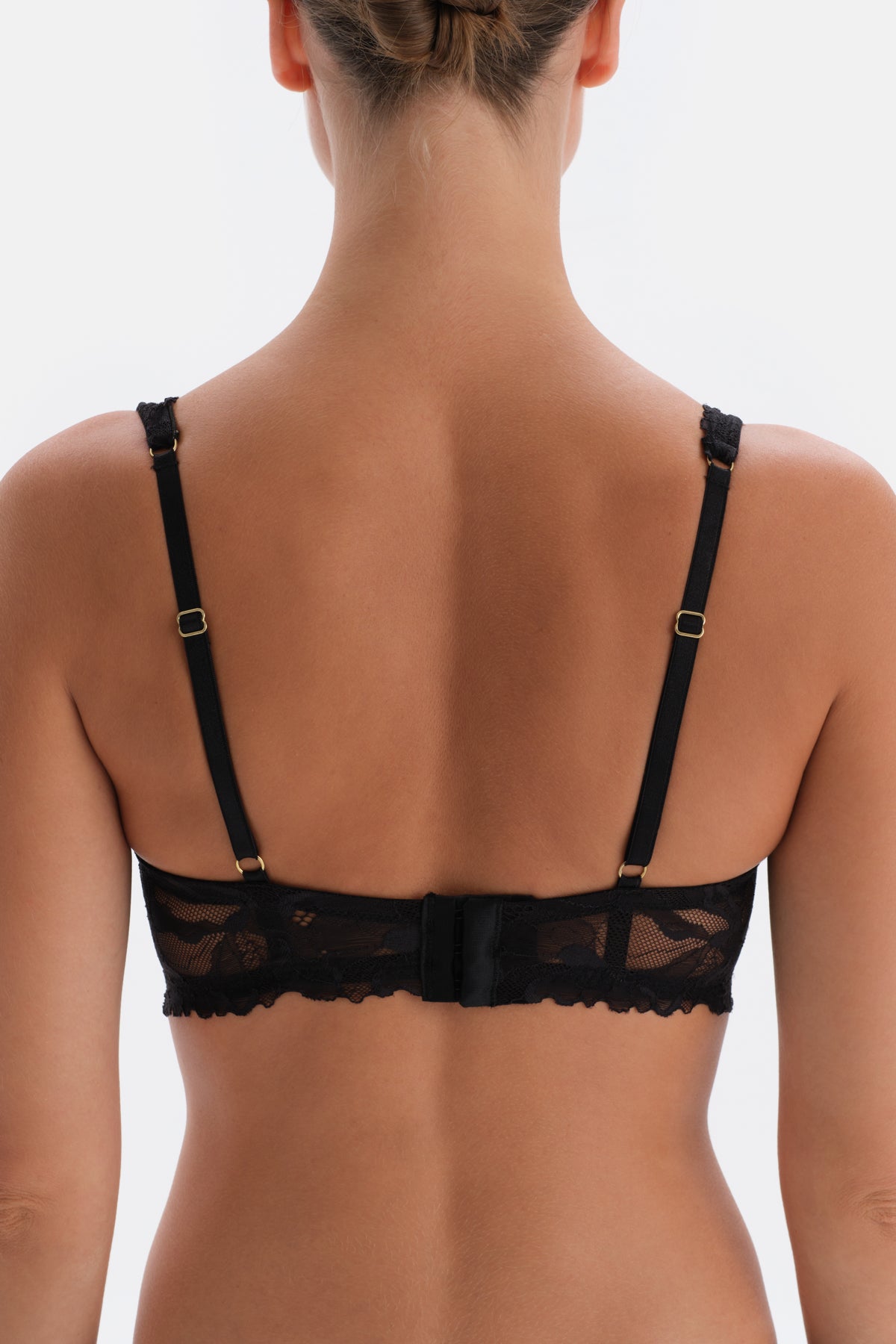 Black DRAWING CONCRETE BRA