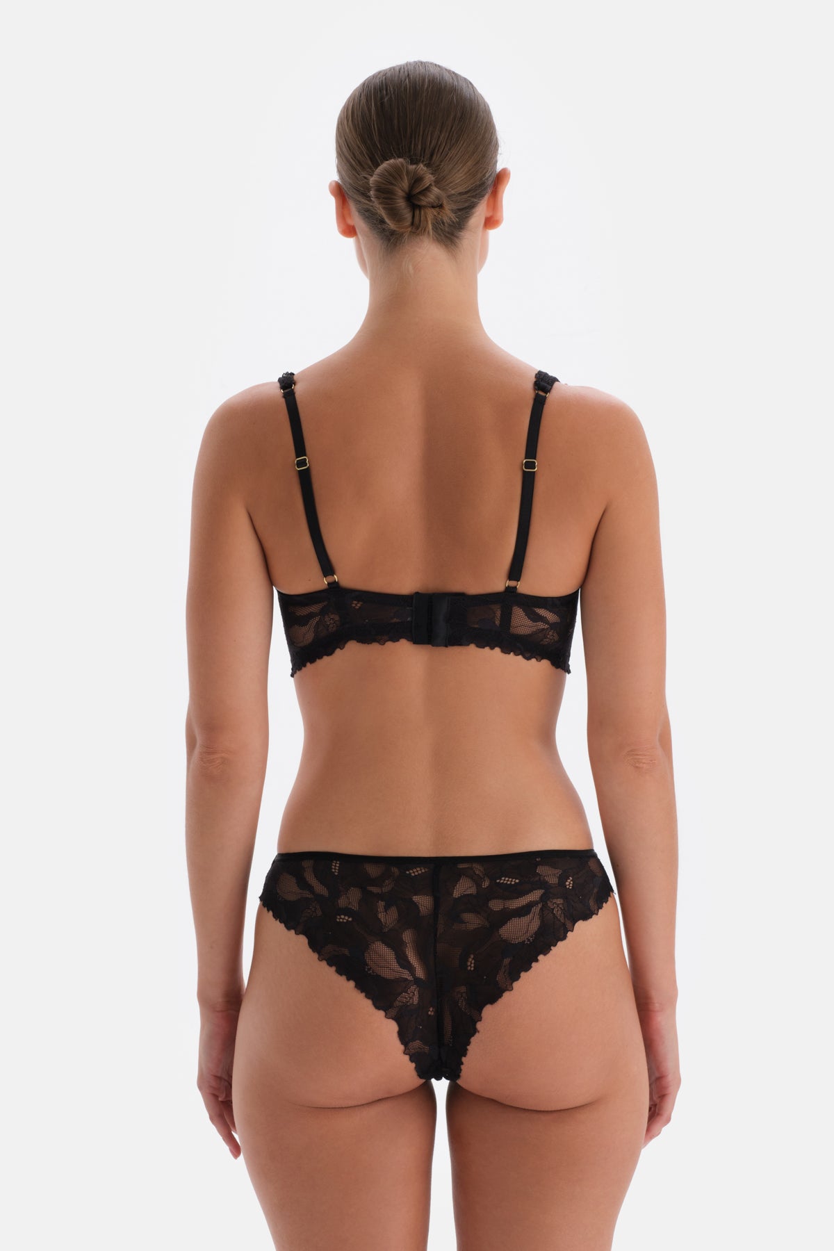 Black DRAWING CONCRETE BRA