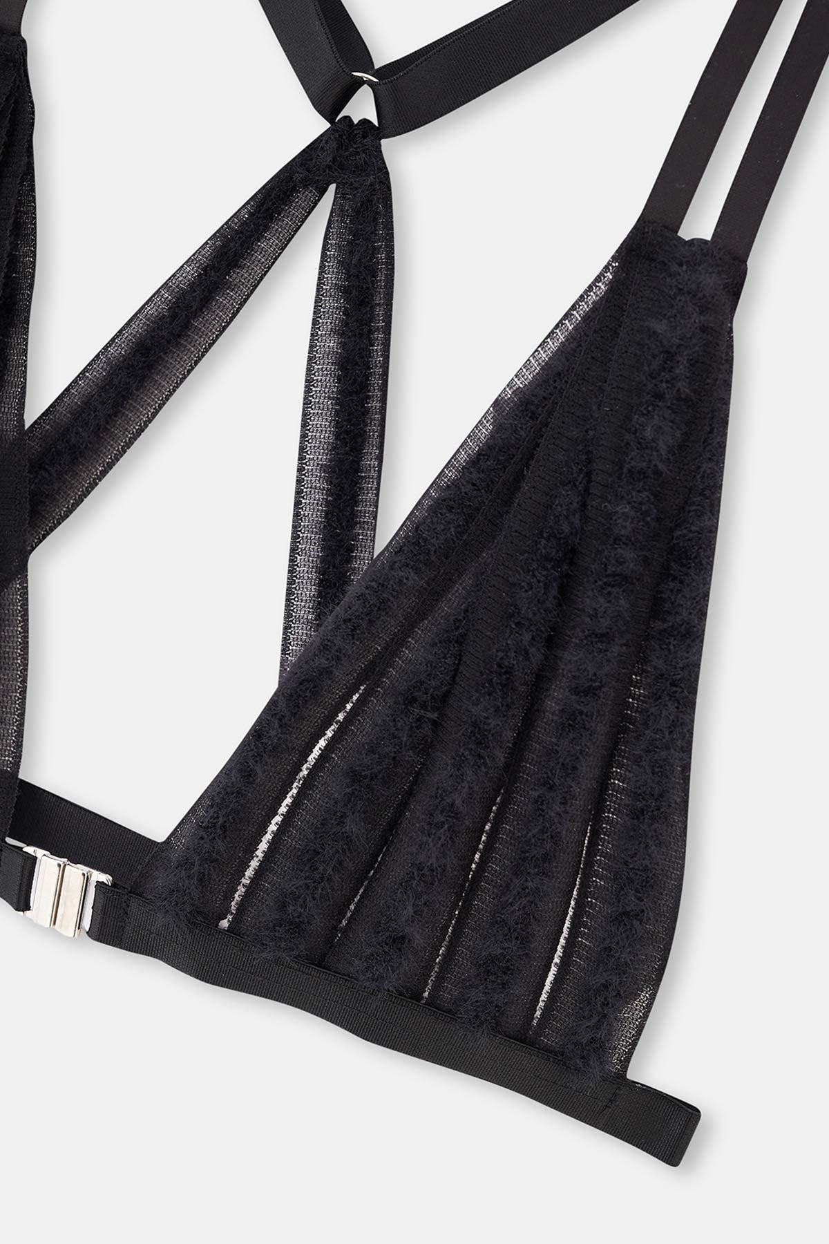 Black TULLE DETAILED BRALET