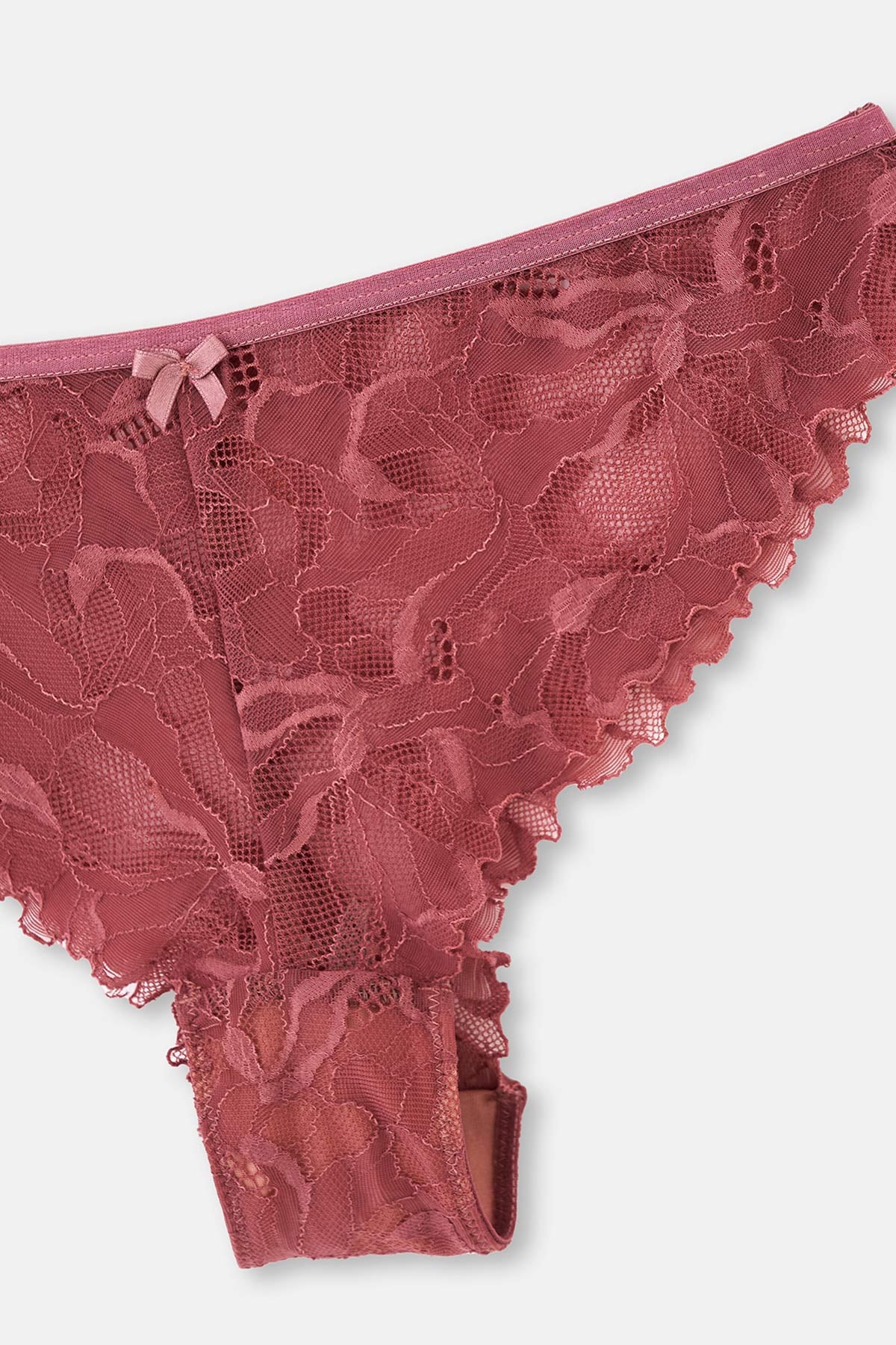Gül Kurusu Dantelli Brazilian Külot