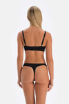 Black LACE DETAILED PREMIUM BASIC Thong