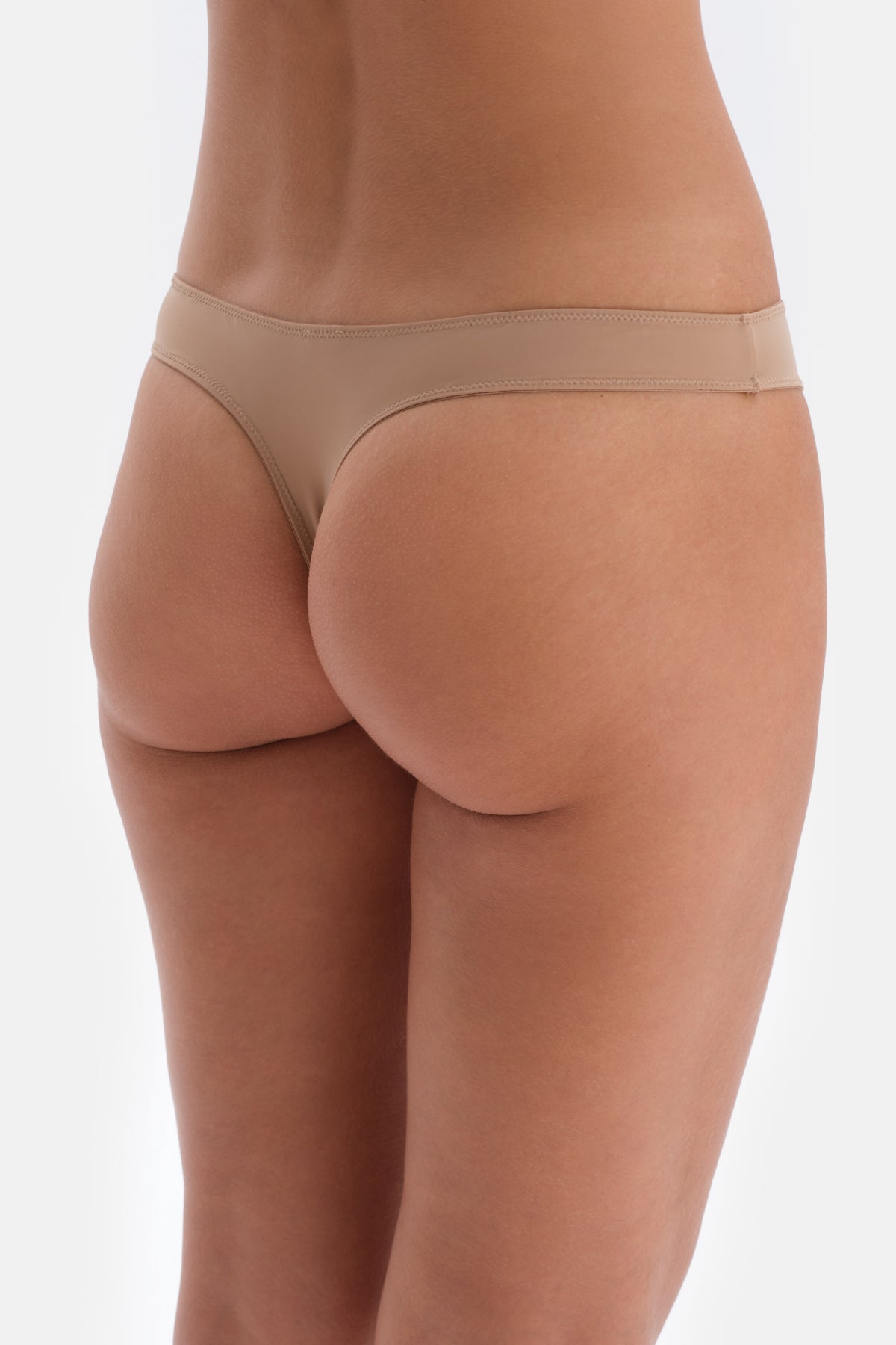 Tan LACE DETAILED PREMIUM BASIC Thong