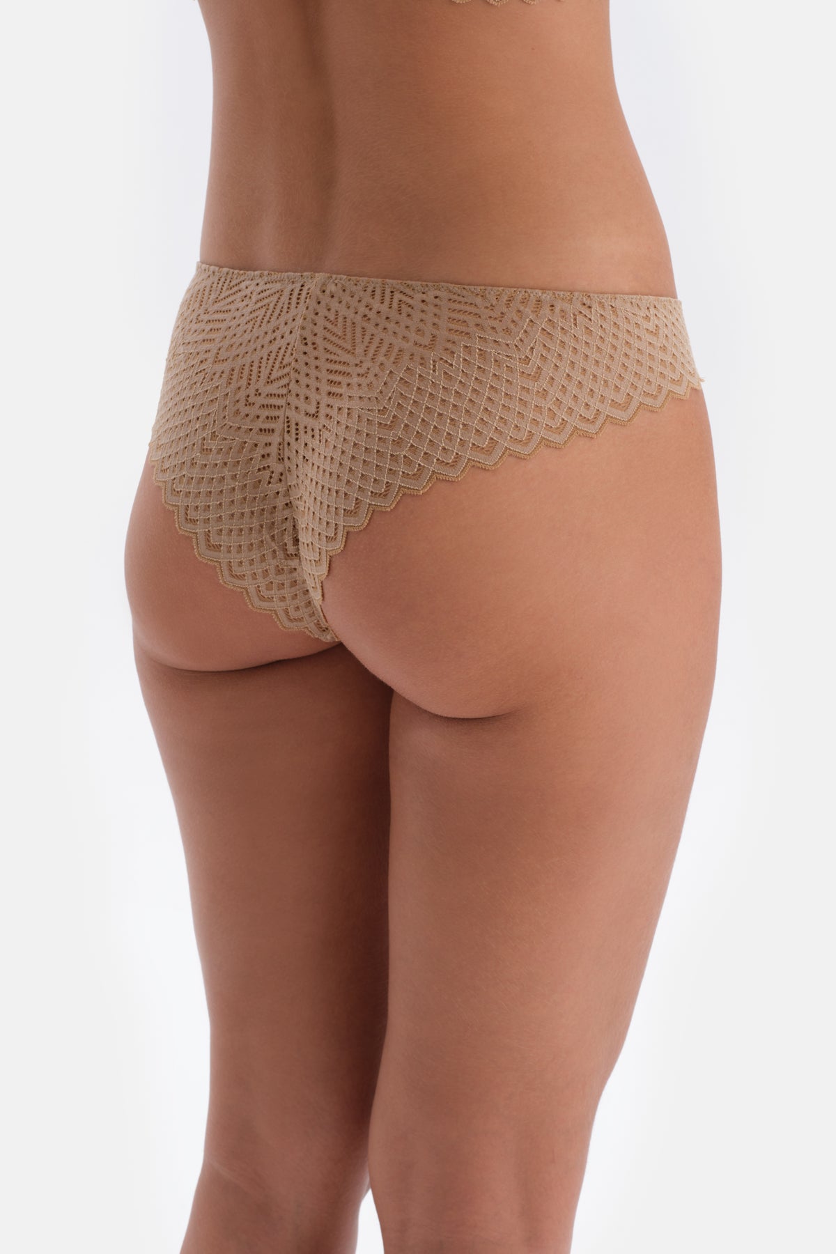 Tan LACE DETAILED PREMIUM BASIC HIPSTER