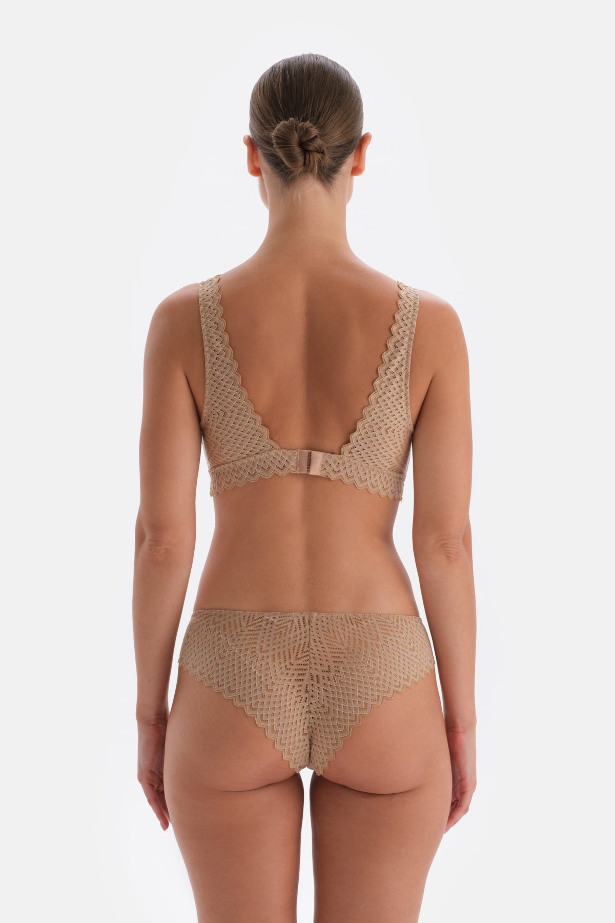 Tan LACE DETAILED PREMIUM BASIC HIPSTER