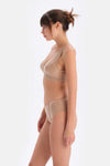 Tan LACE DETAILED PREMIUM BASIC BRIEF PANTS