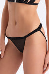 Black TULLE DETAILED STRING PANTS