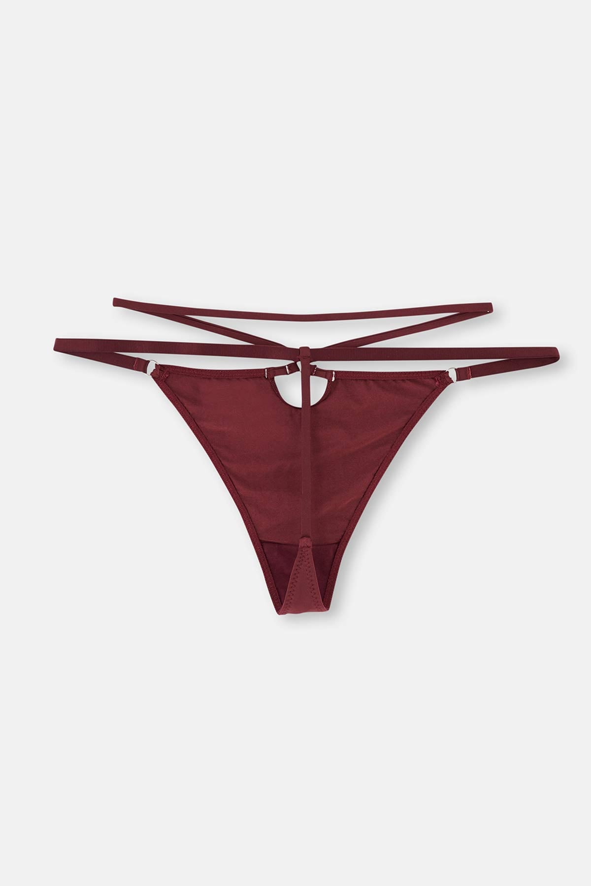 Bordeaux THONG PANTS WITH LACE