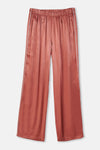 Terracotta WOVEN TROUSERS WITH PIPE DETAIL