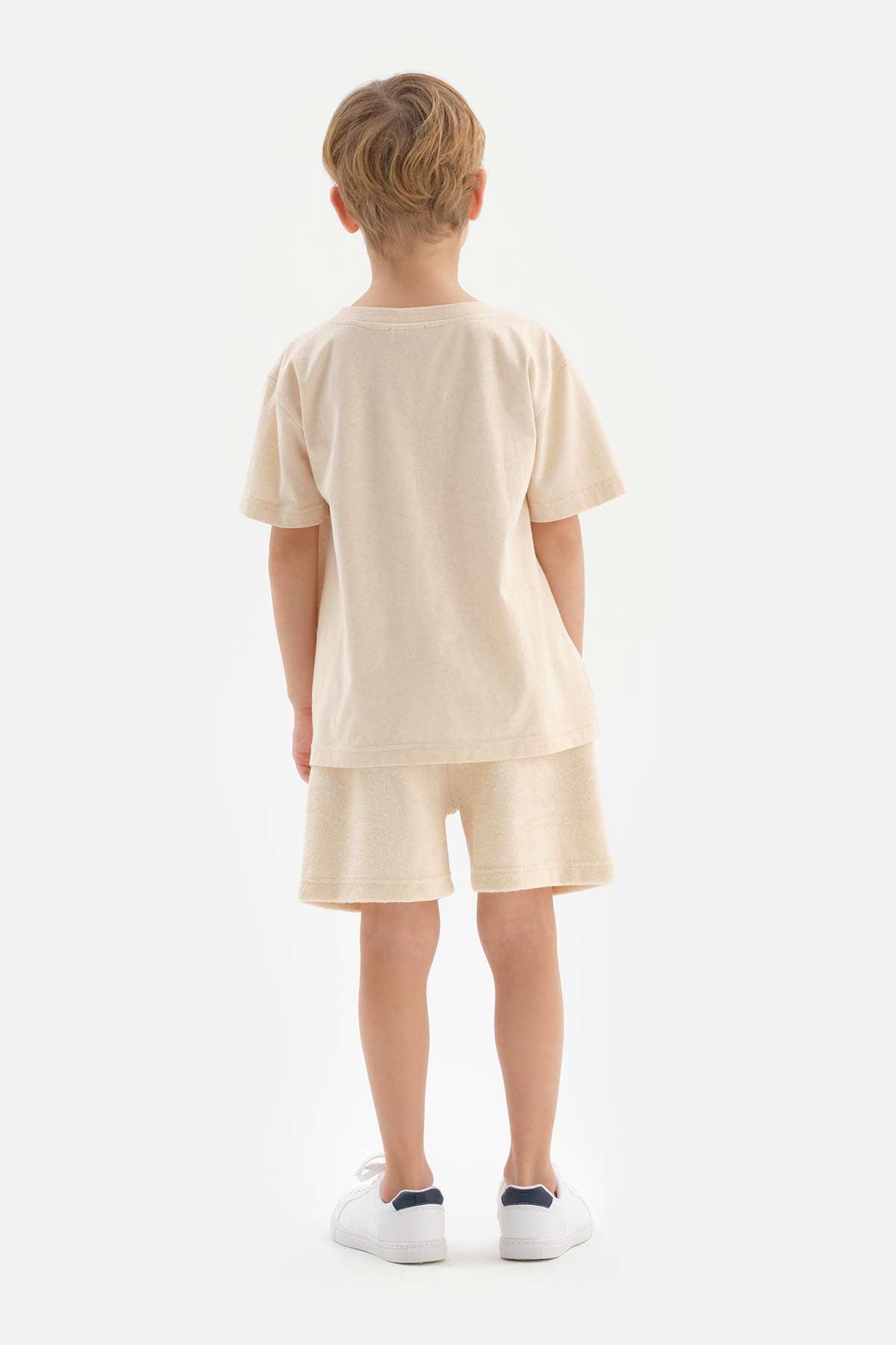 BEIGE NATURAL COLORED LOCAL COTTON UNISEX T-SHIRT