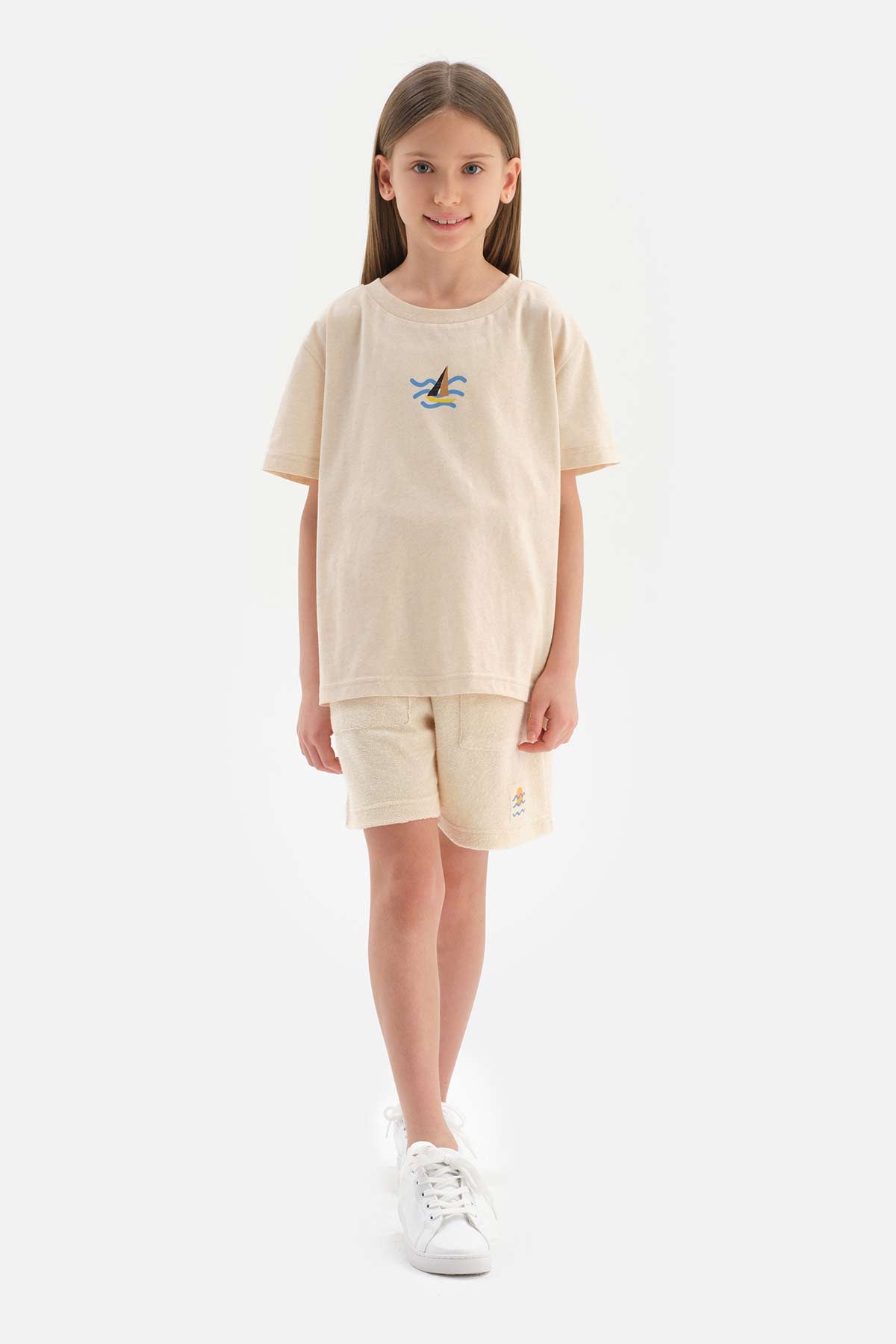 BEIGE NATURAL COLORED LOCAL COTTON UNISEX T-SHIRT