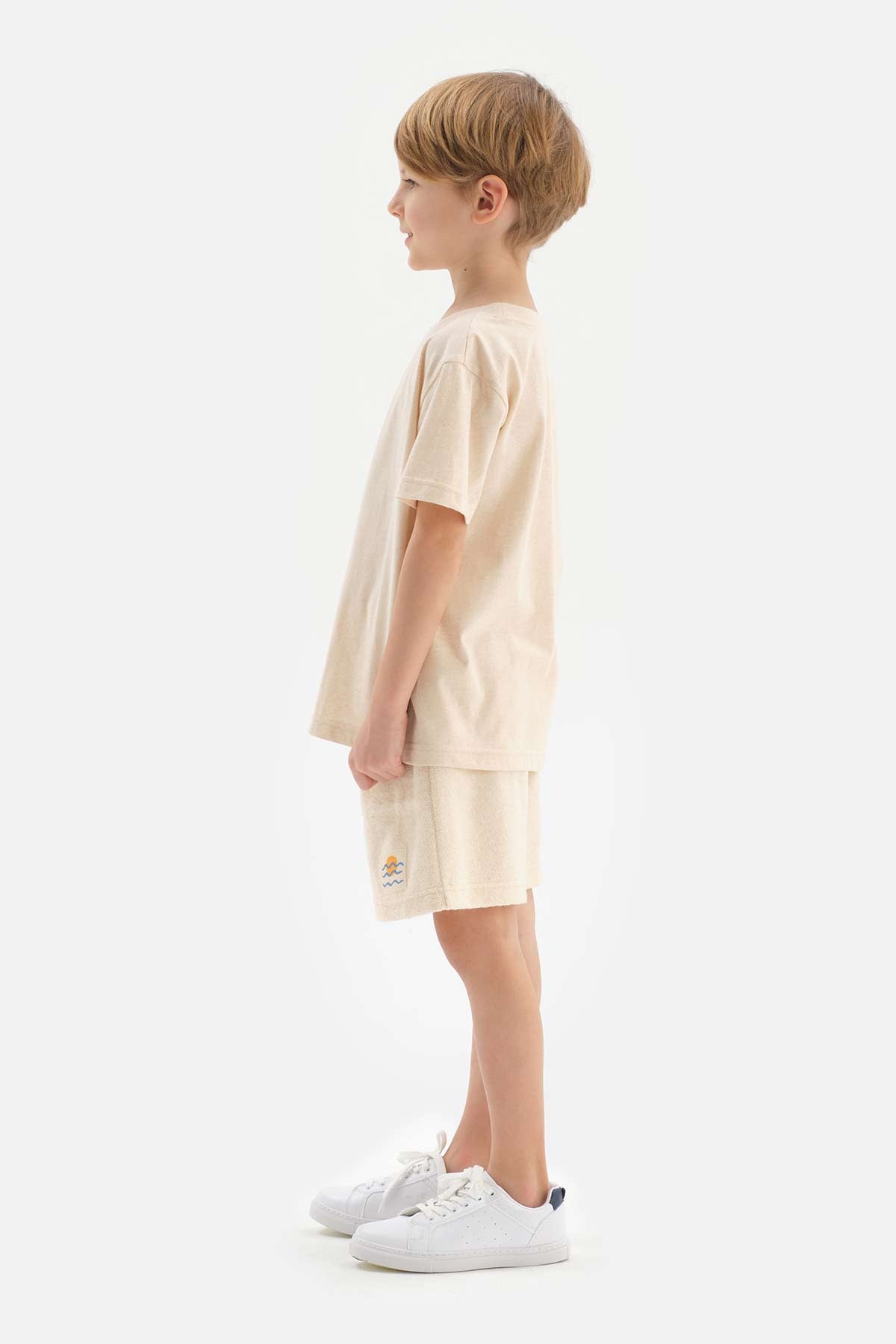 BEIGE NATURAL COLORED LOCAL COTTON UNISEX T-SHIRT