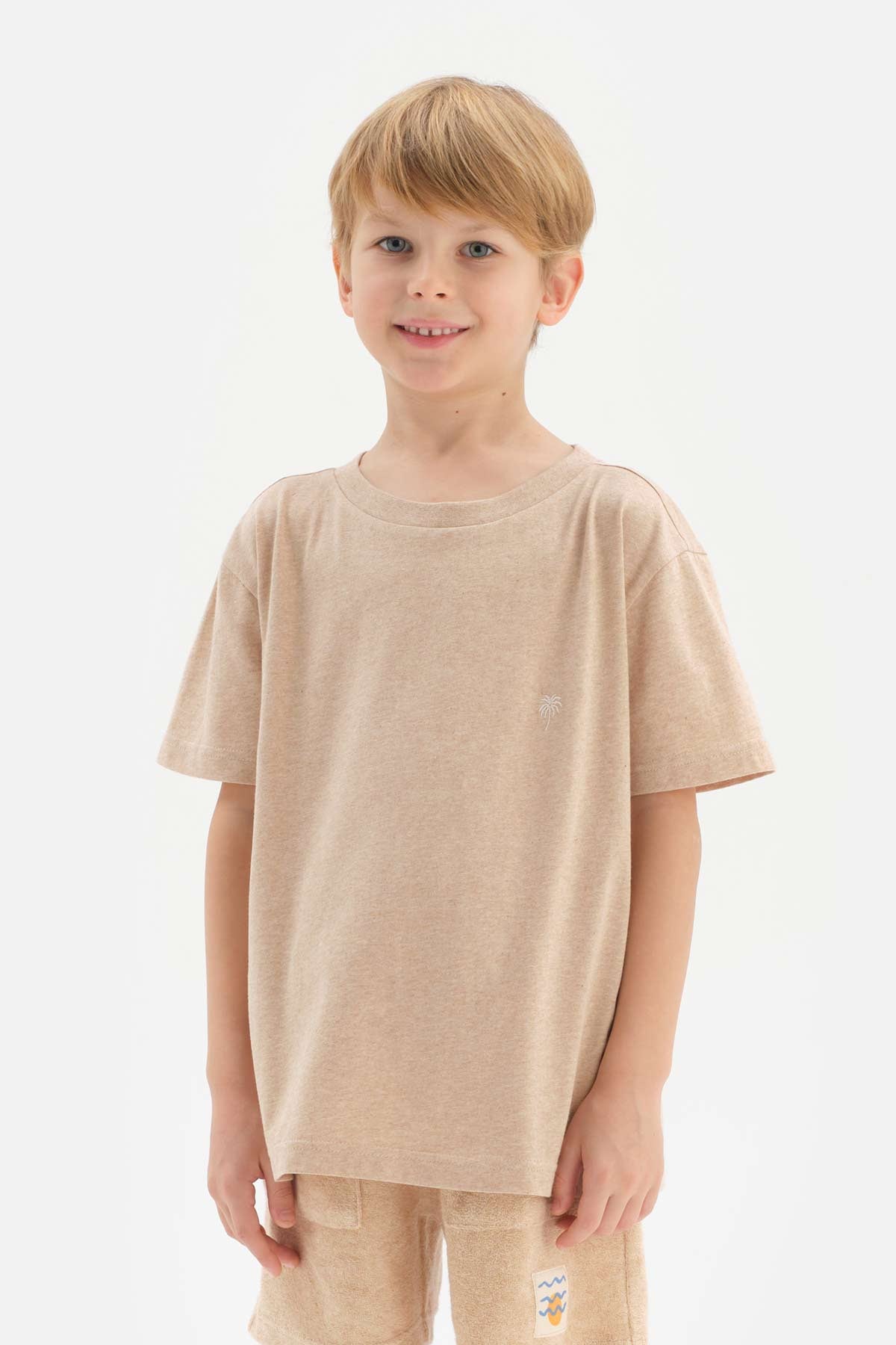 Kahverengi Doğal Renkli Unısex Havlu Şort