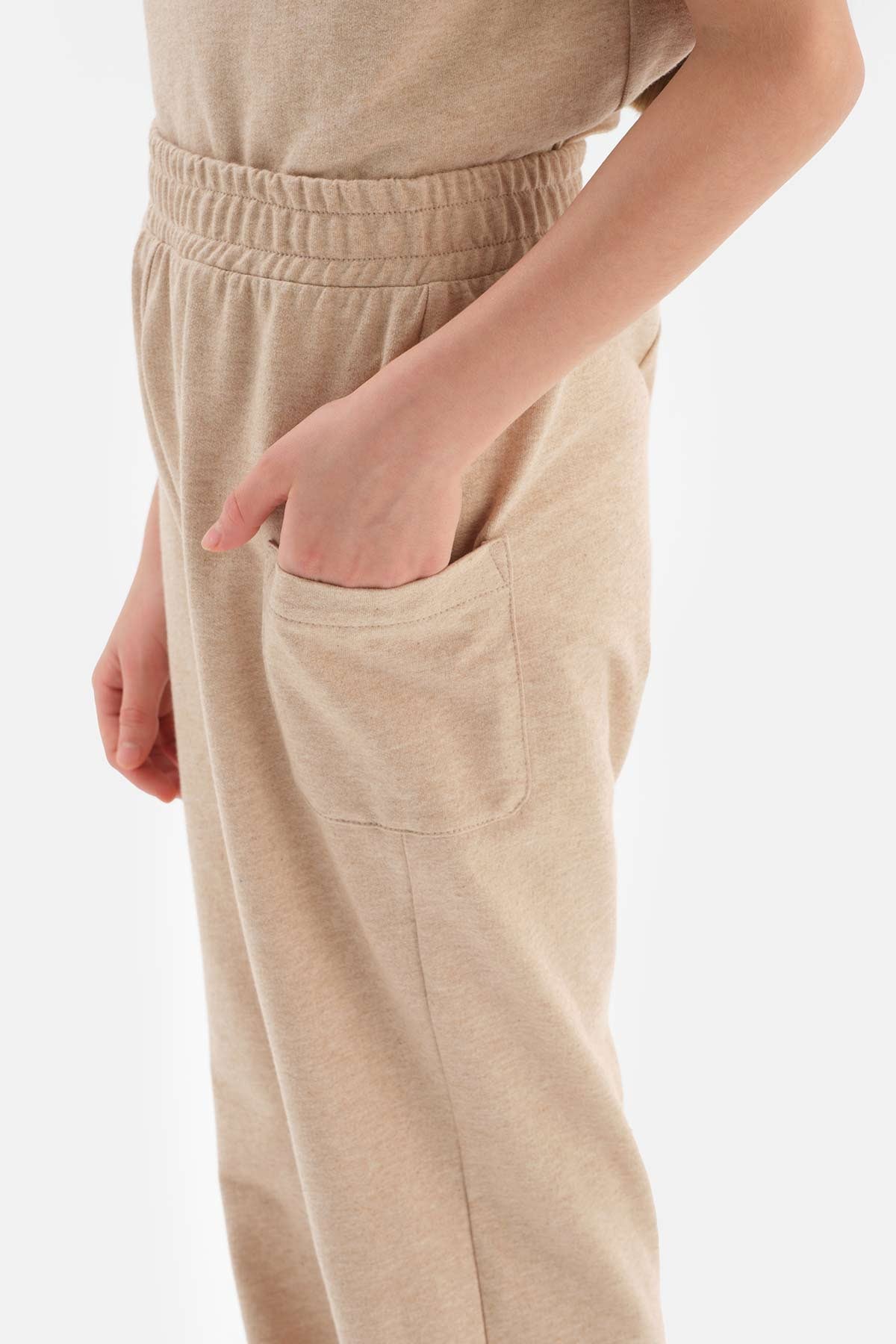 BEIGE NATURAL COLORED LOCAL COTTON TROUSERS
