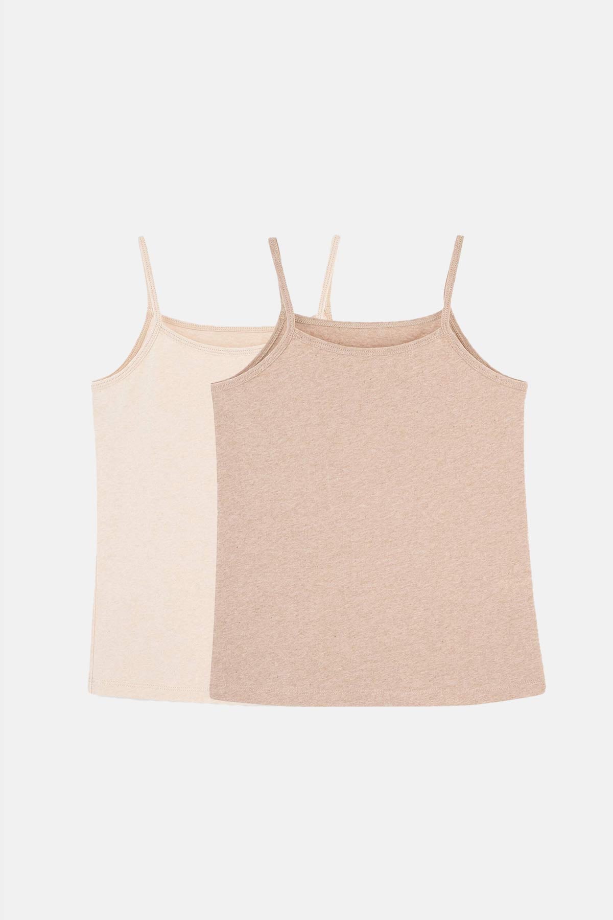 Beige Melange-Brown Melange TANKTOP