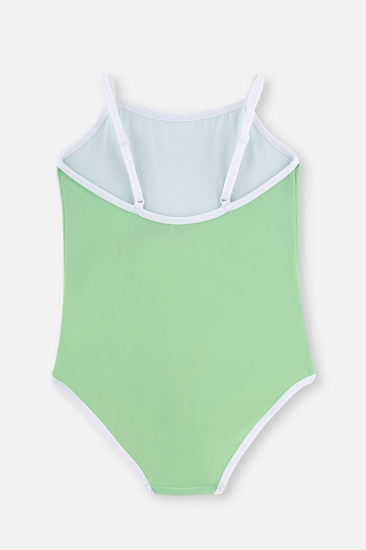 Yeşil Kız Çocuk Biyeli Mayo