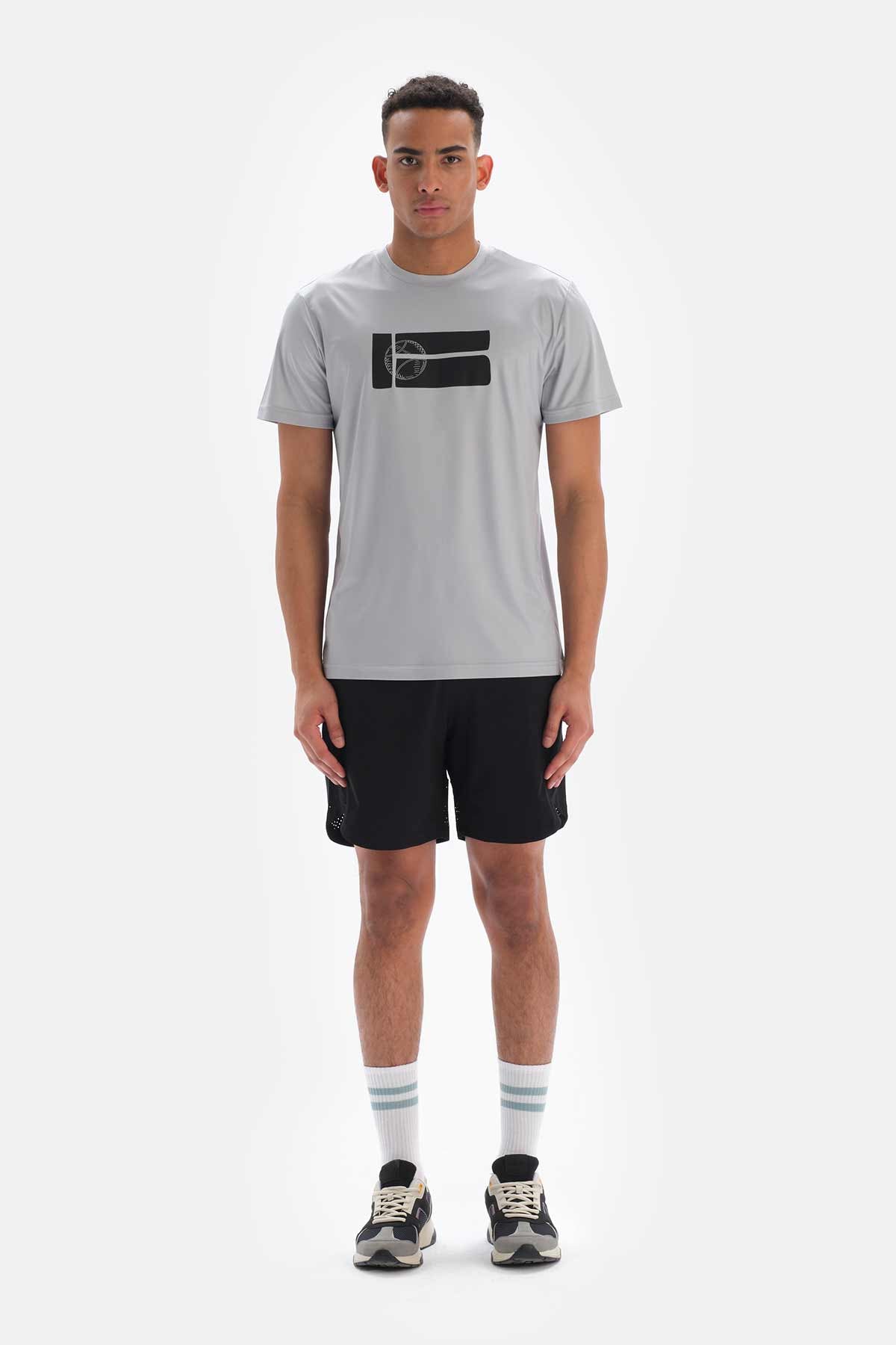 Gri Dagi Active is Topu Baskılı T-Shirt