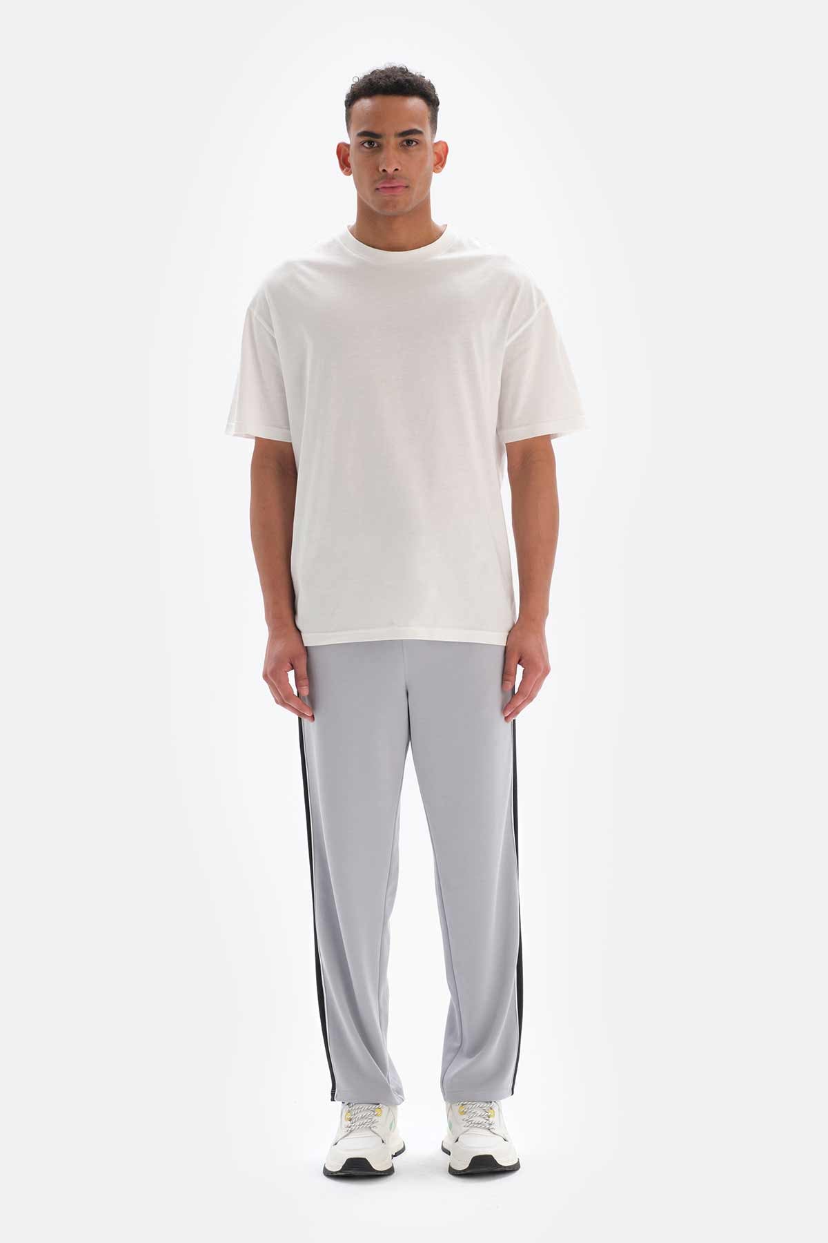 LIGHT GREY TRACKSUIT BOTTOM