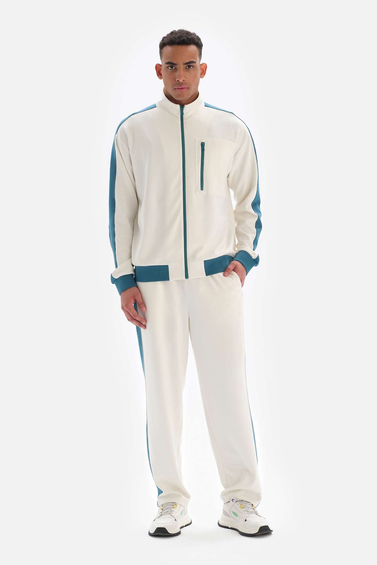 WHITE TRACKSUIT BOTTOM