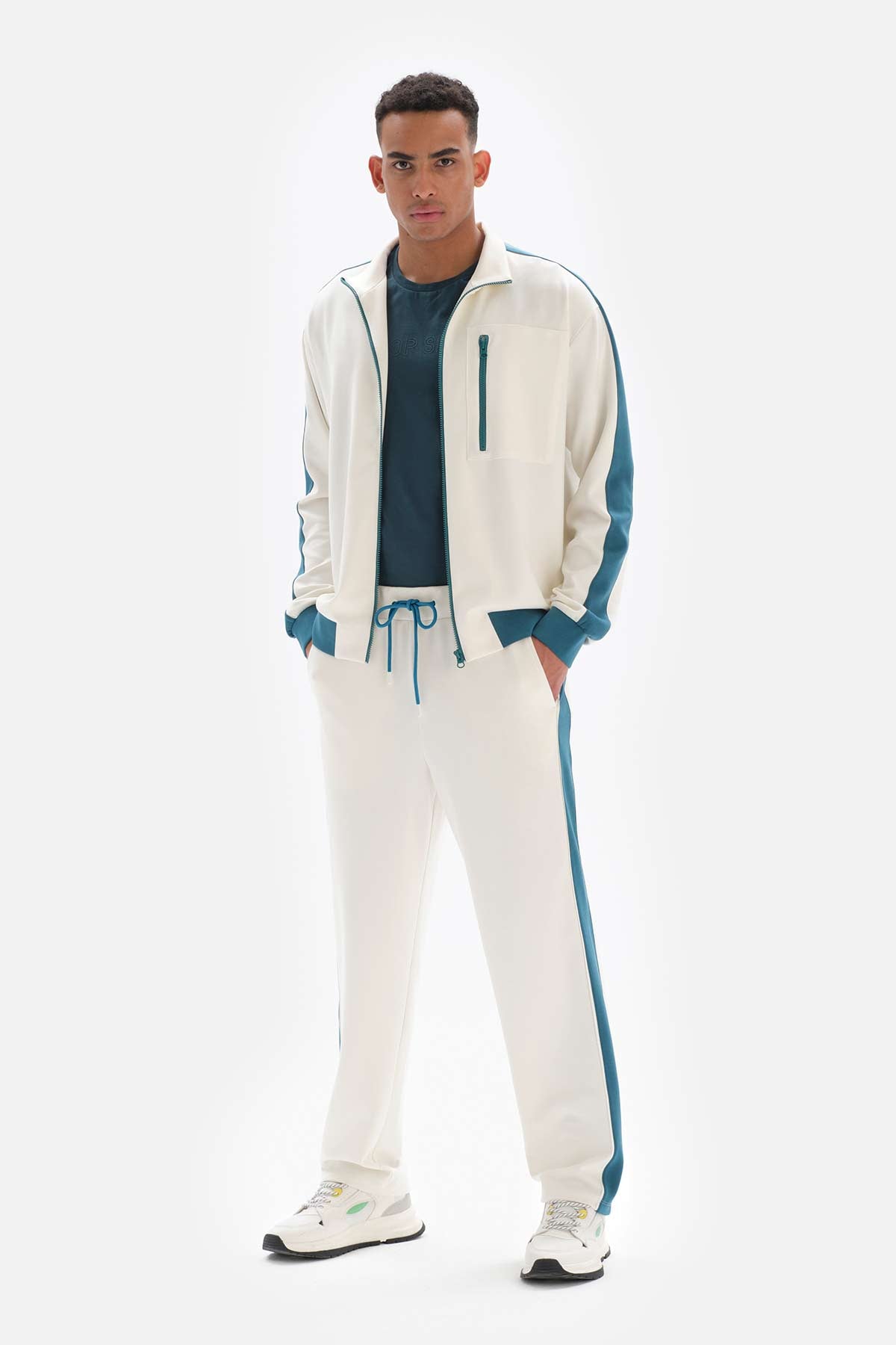 WHITE TRACKSUIT BOTTOM