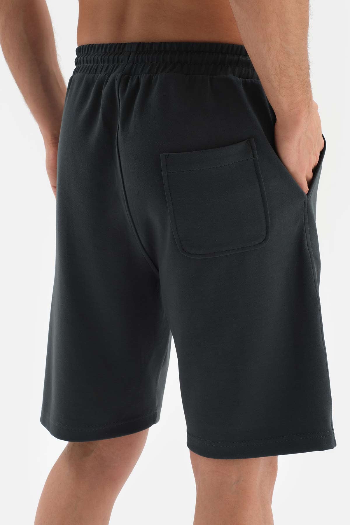 KHAKI FAKE CUPRO TWO THREAD SHORTS