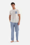 WHITE CREW-NECK PAJAMAS