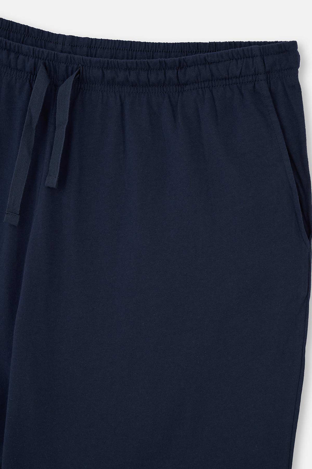 NAVY HALF-PLOT STRIPED JACQUARD KNITTED PAJAMAS
