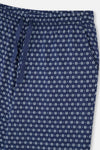 NAVY SHIRT COLLAR PRINTED PAJAMAS