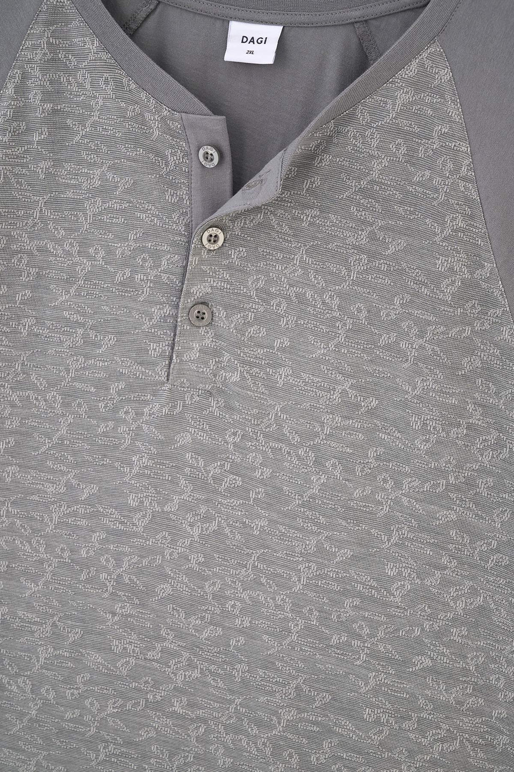 GREY RAGLAN SLEEVE JACQUARD PAJAMAS SUIT