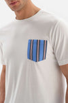 ECRU CREW-NECK SHORT SLEEVE WOVEN SHORT PAJAMAS SUIT