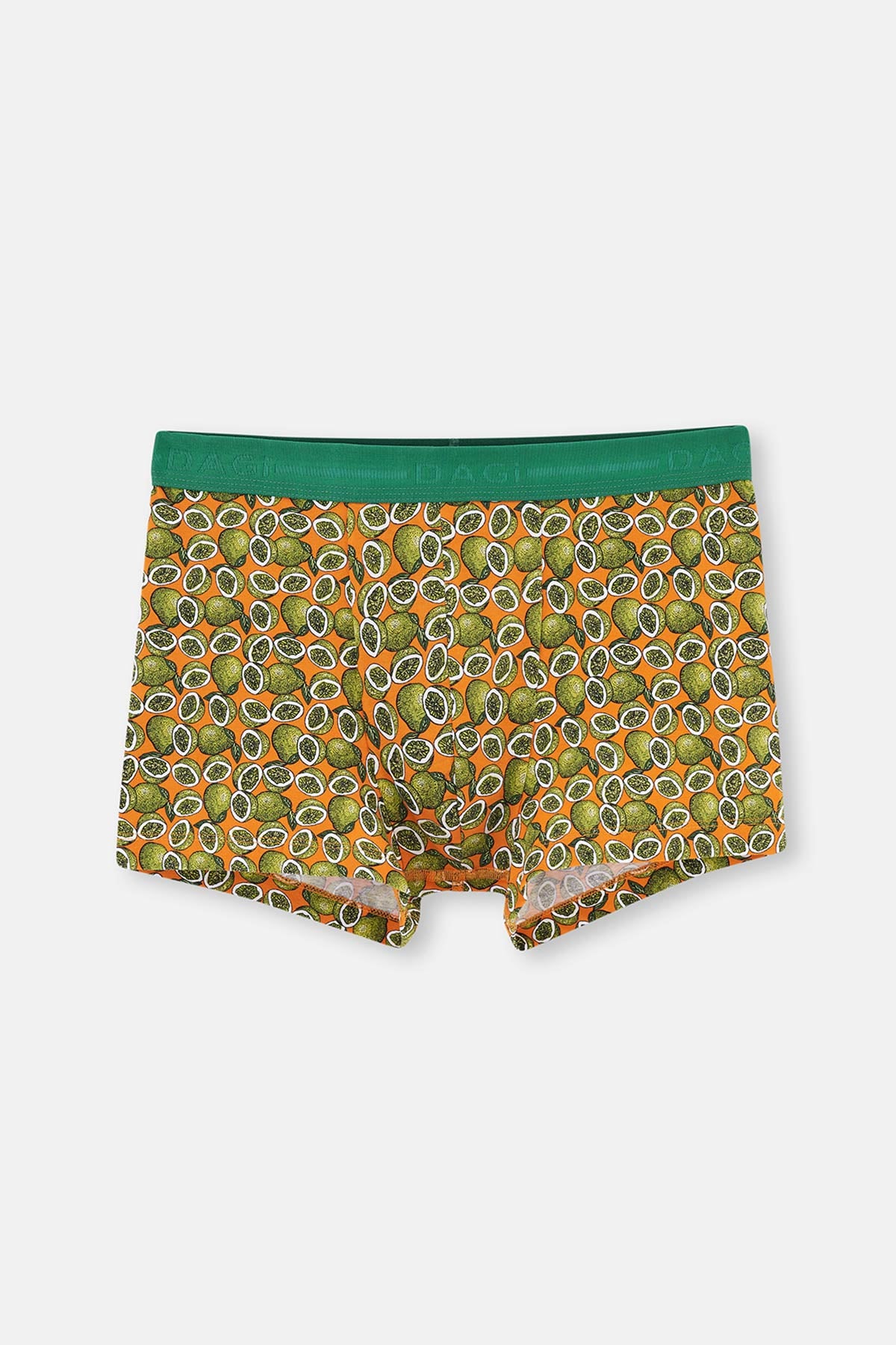 Turuncu D-Men Pamuklu Desenli 2'li Boxer