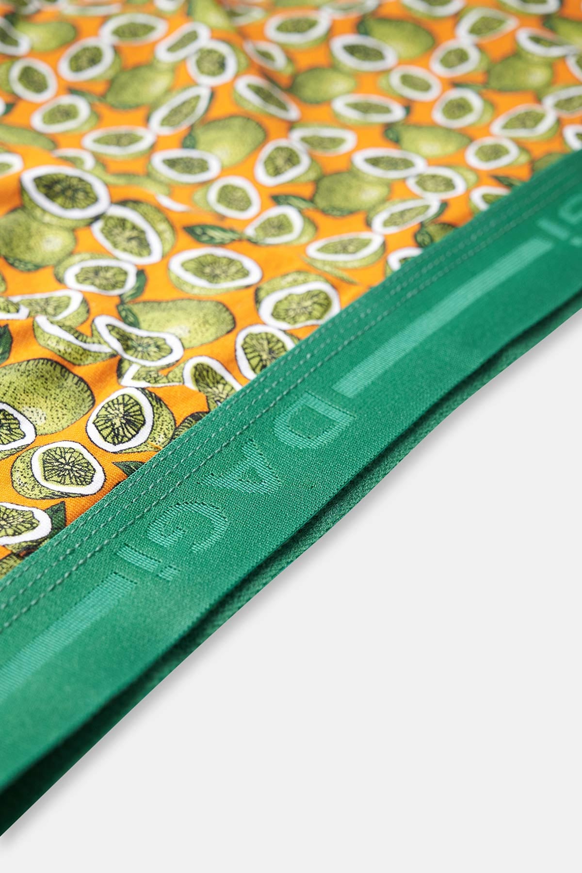 Turuncu D-Men Pamuklu Desenli 2'li Boxer