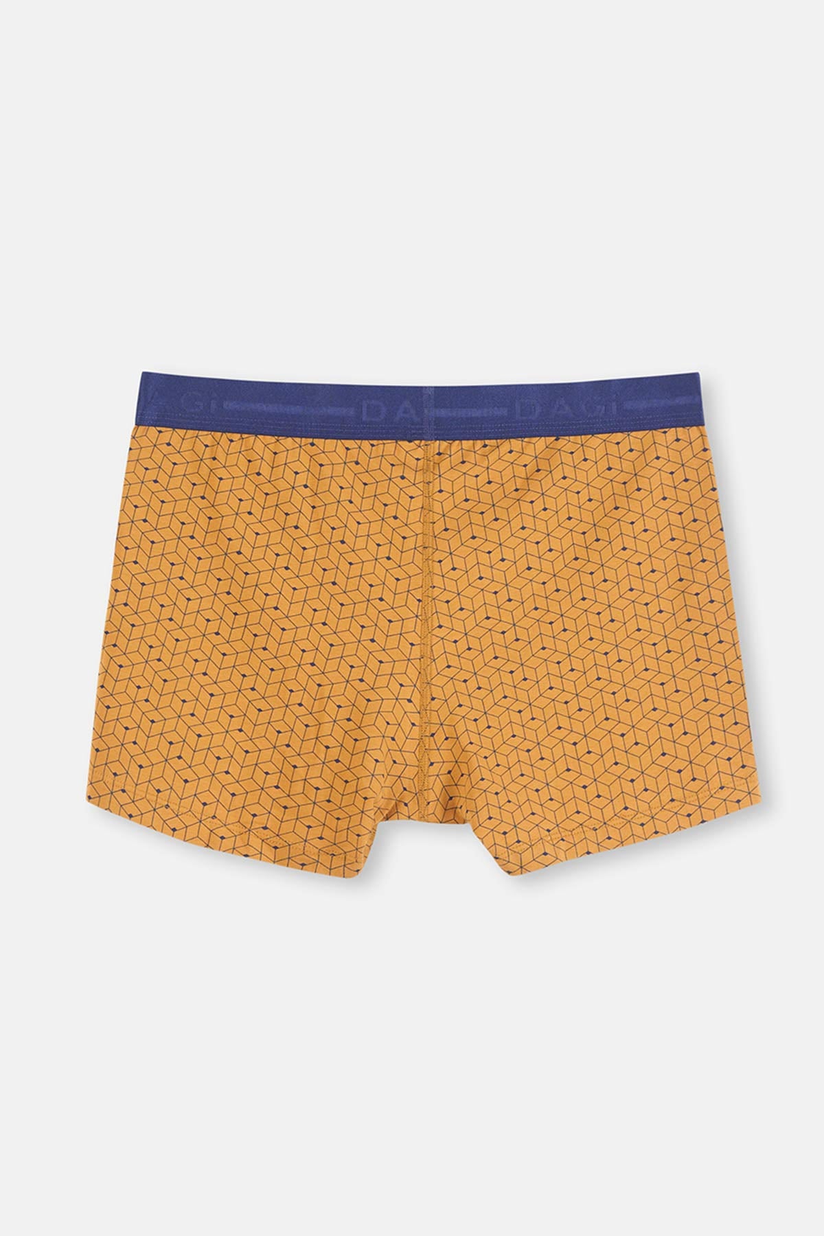 Sarı Pamuk Desenli Boxer