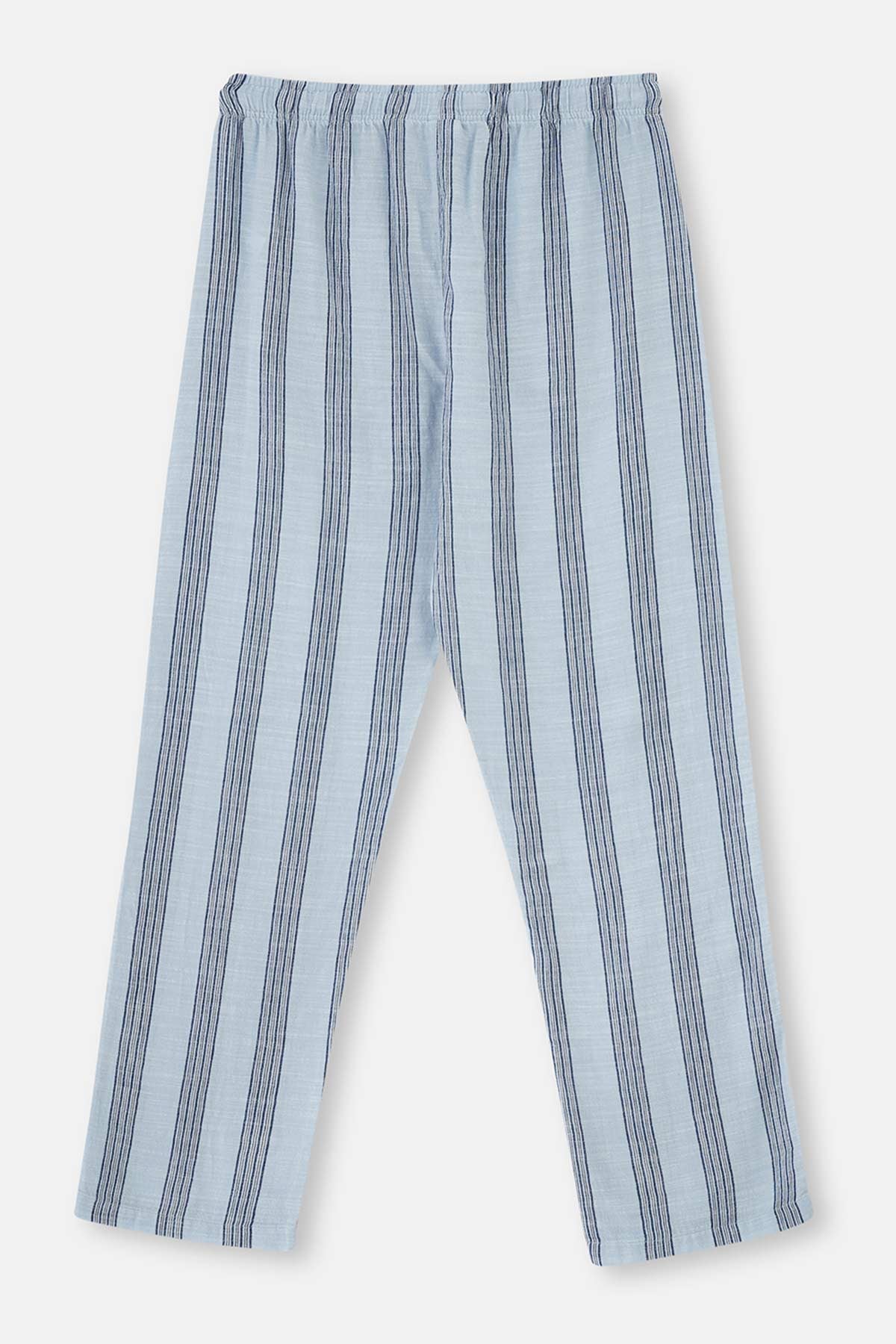 LIGHT BLUE WOVEN STRIPED PANTS