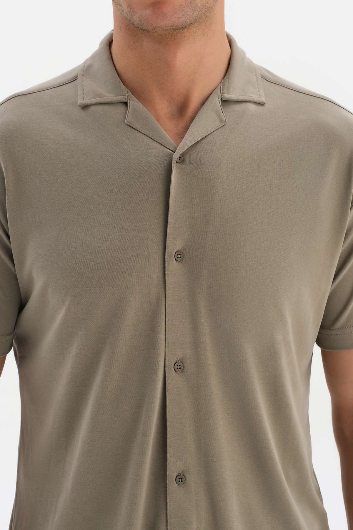 KHAKI CUPRA SHORT SLEEVE SHIRT