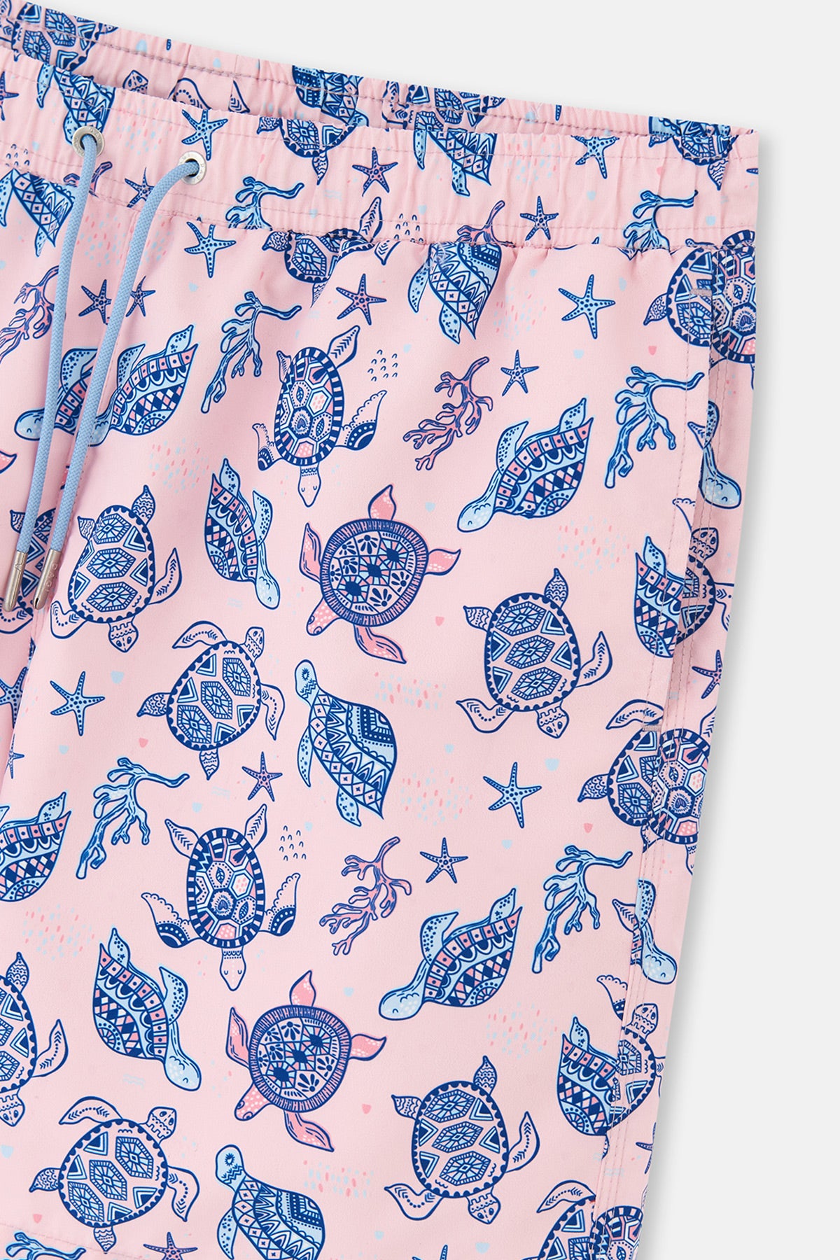 Pembe Caretta Desenli Orta Deniz Şortu