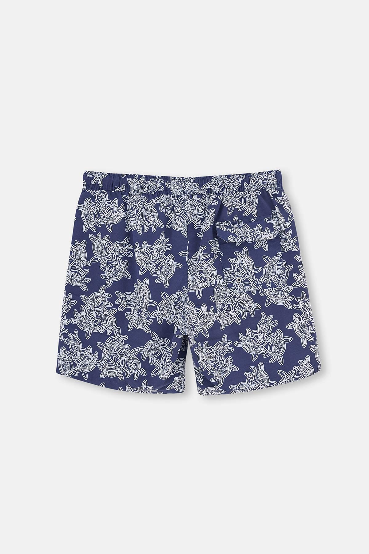 Indigo Caretta Desenli Orta Boy Deniz Şortu